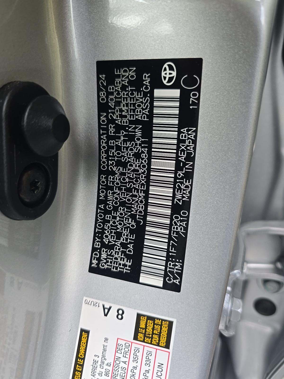 2024 Toyota Corolla Hybrid LE FWD