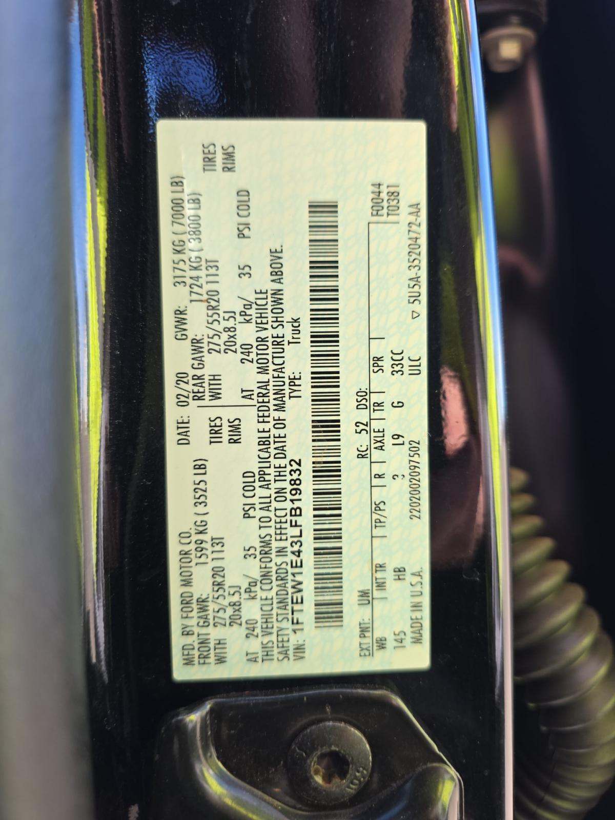 2020 Ford F-150 Lariat AWD