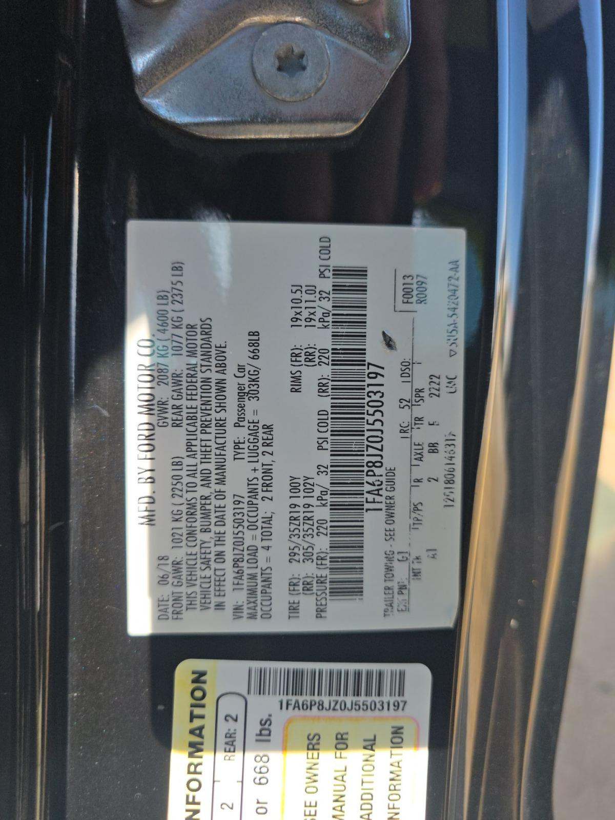 2018 Ford Mustang Shelby GT350 RWD