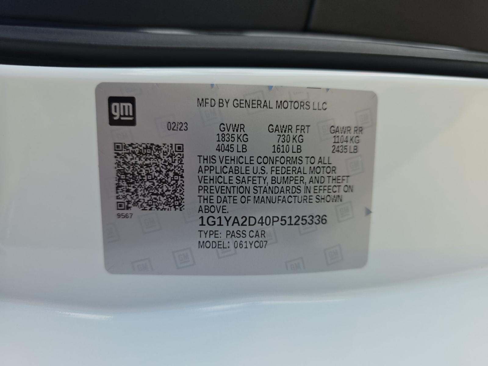 2023 Chevrolet Corvette Stingray RWD