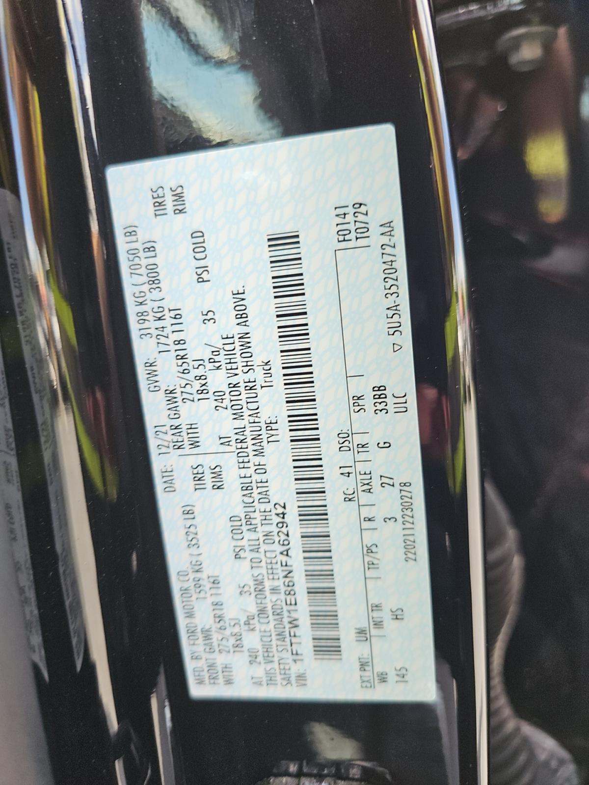 2022 Ford F-150 Lariat AWD