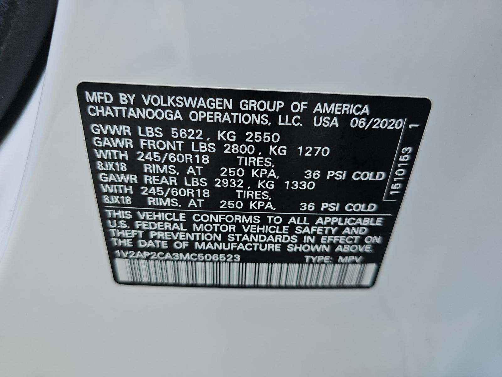 2021 Volkswagen Atlas 2.0T S FWD