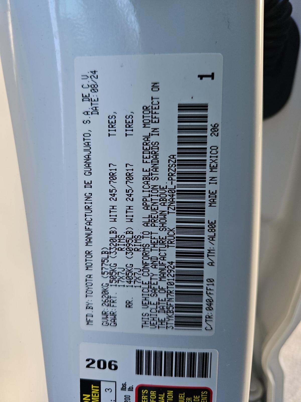 2024 Toyota Tacoma SR5 RWD