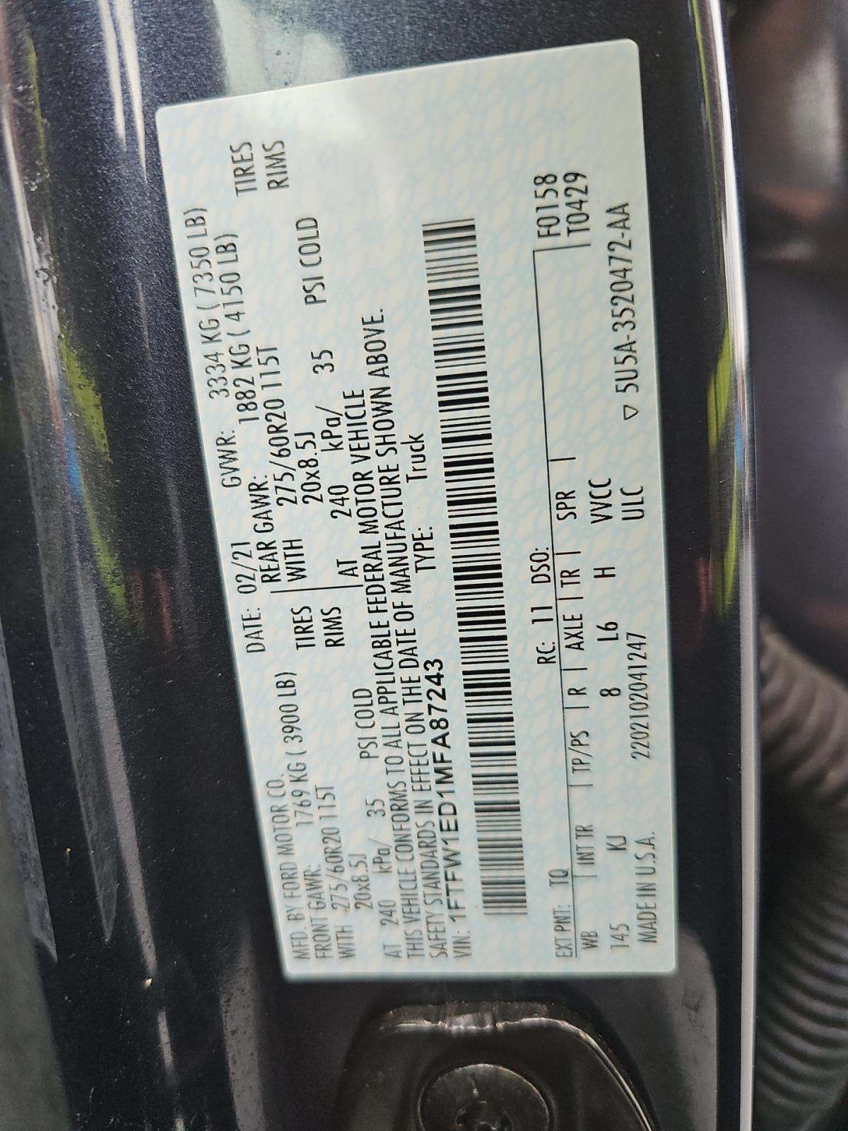 2021 Ford F-150 Hybrid King Ranch AWD