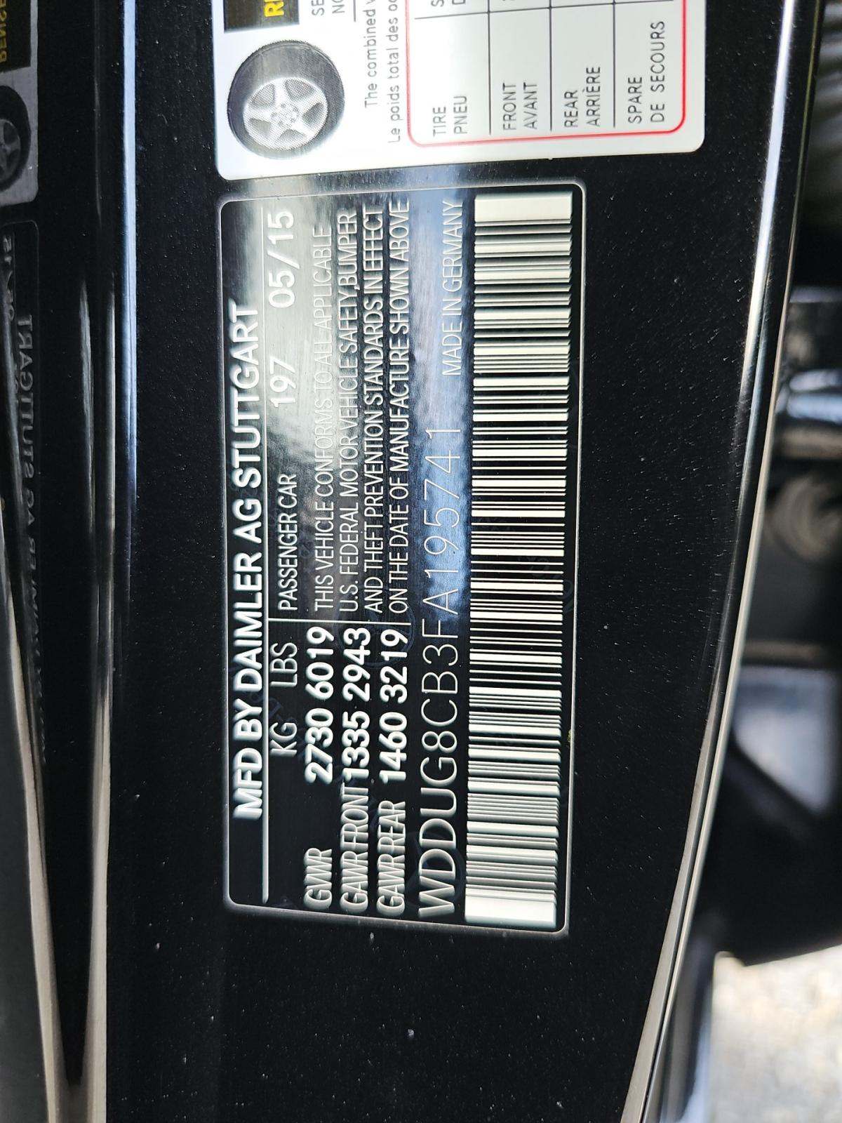 2015 Mercedes-Benz S-Class S 550 RWD