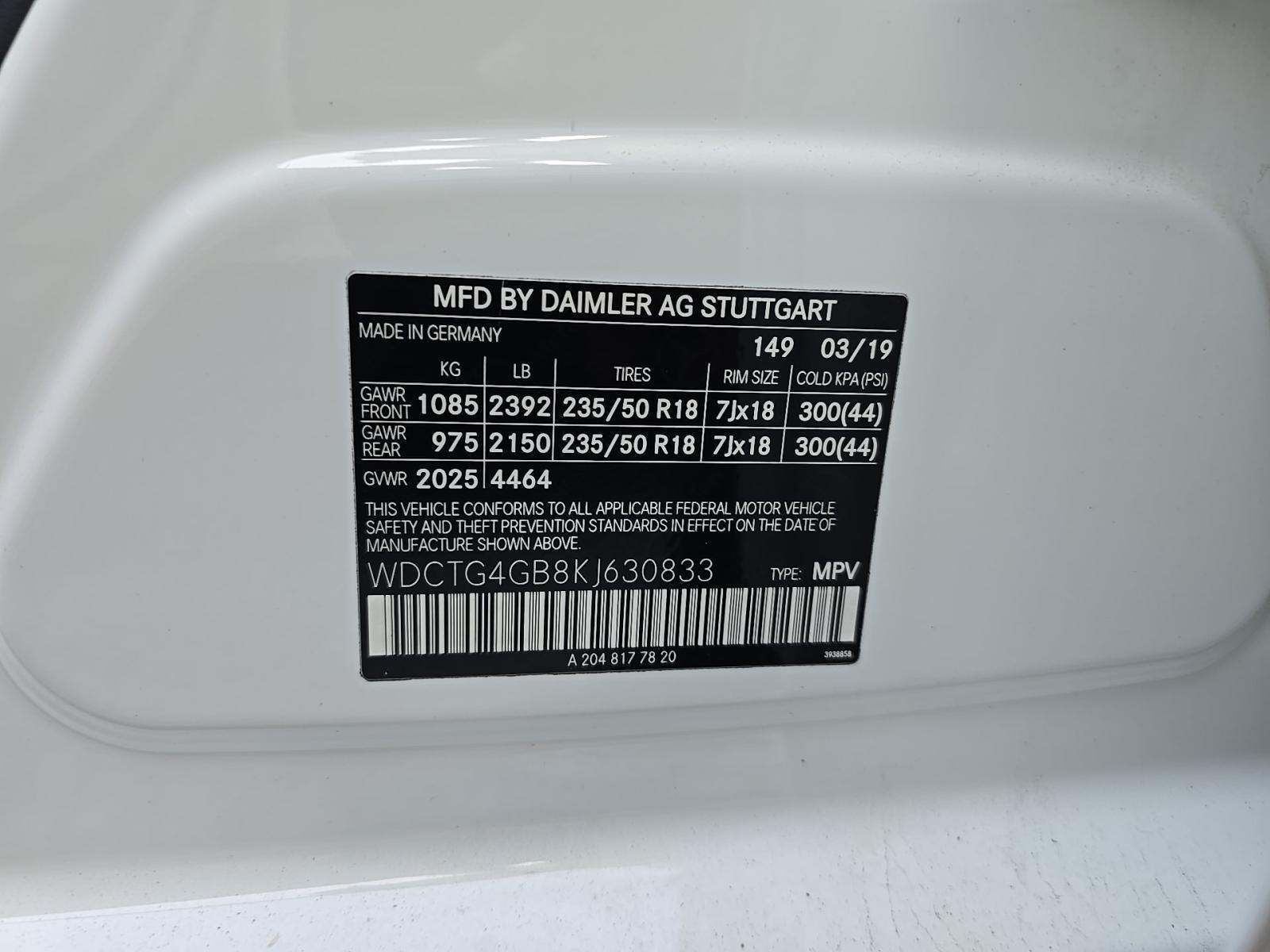 2019 Mercedes-Benz GLA GLA 250 AWD