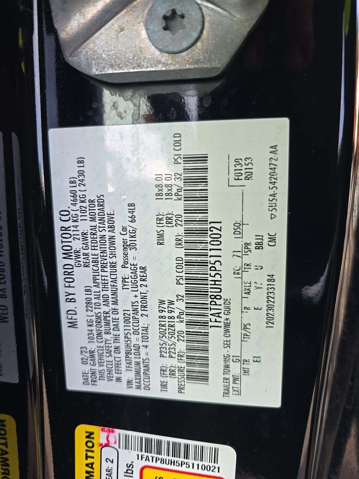 2023 Ford Mustang EcoBoost Premium RWD