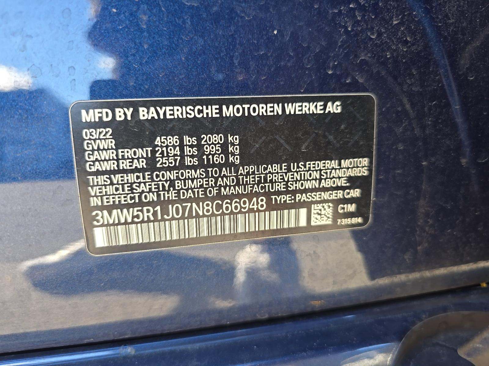 2022 BMW 3 Series 330i RWD