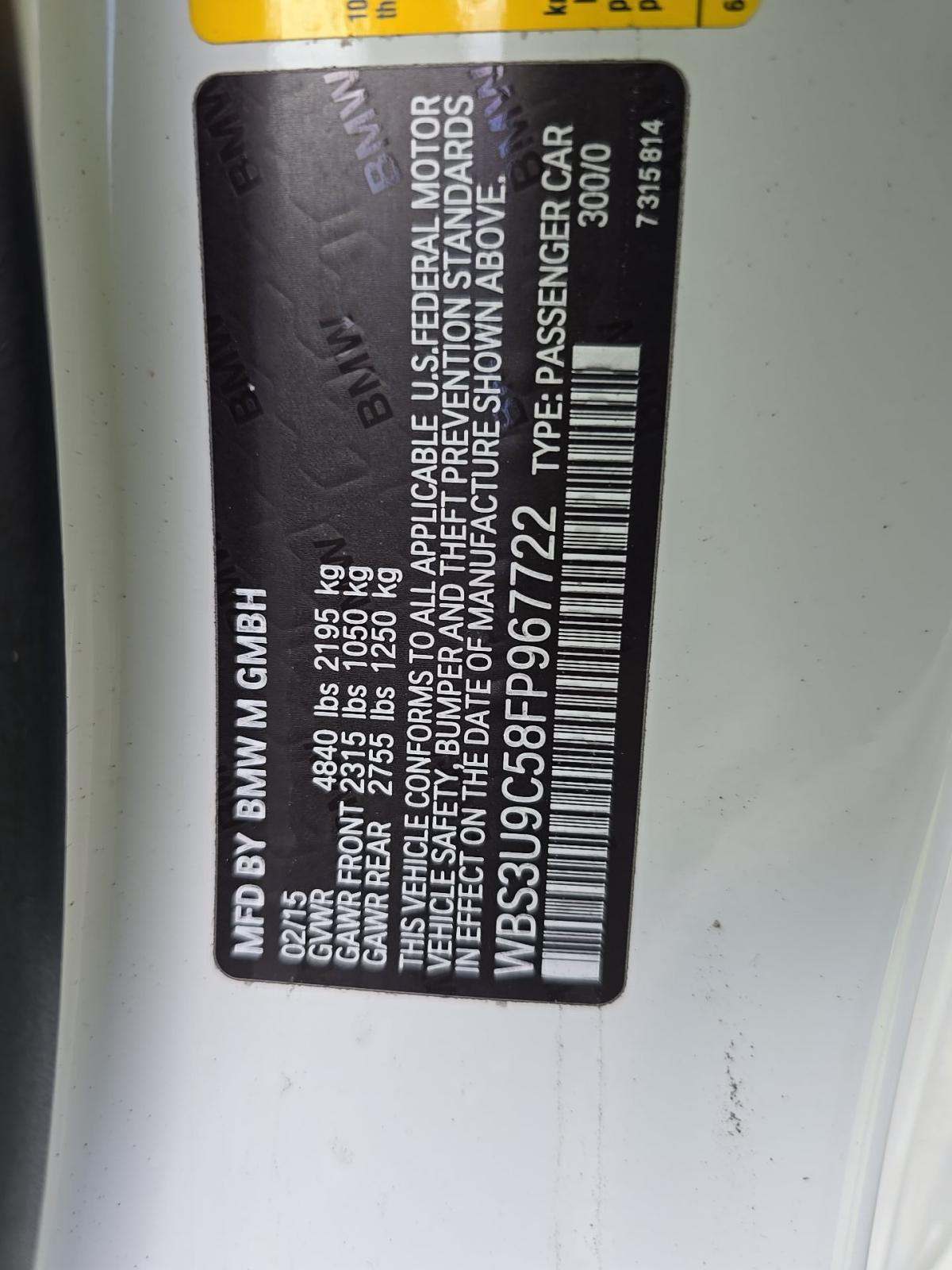 2015 BMW M4 Base RWD