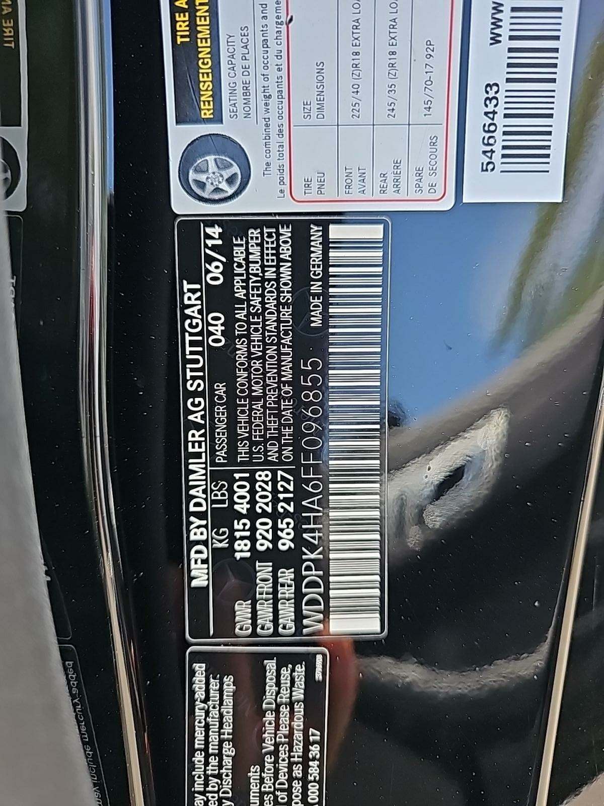 2015 Mercedes-Benz SLK-Class SLK 250 RWD