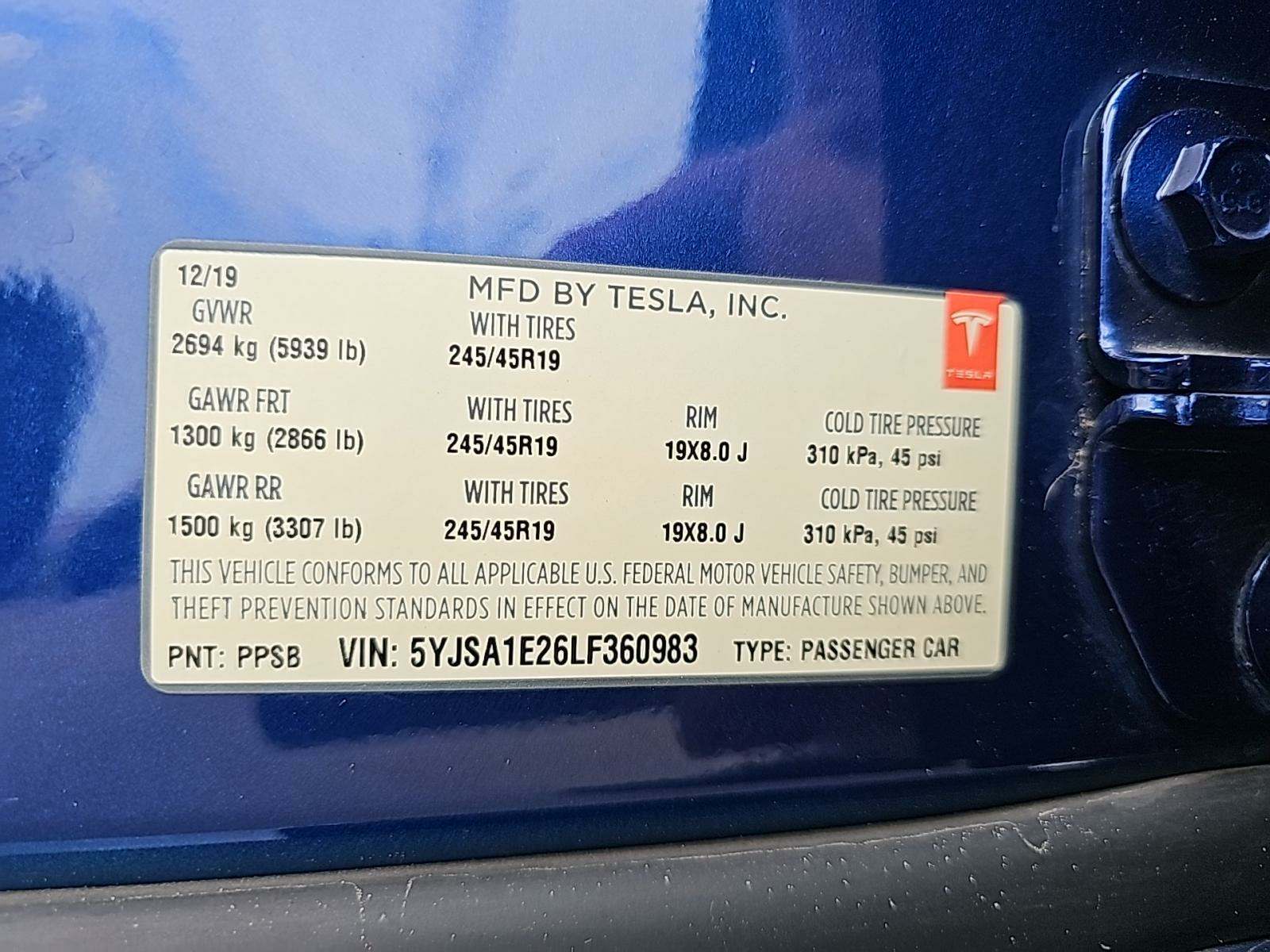 2020 Tesla Model S Long Range AWD