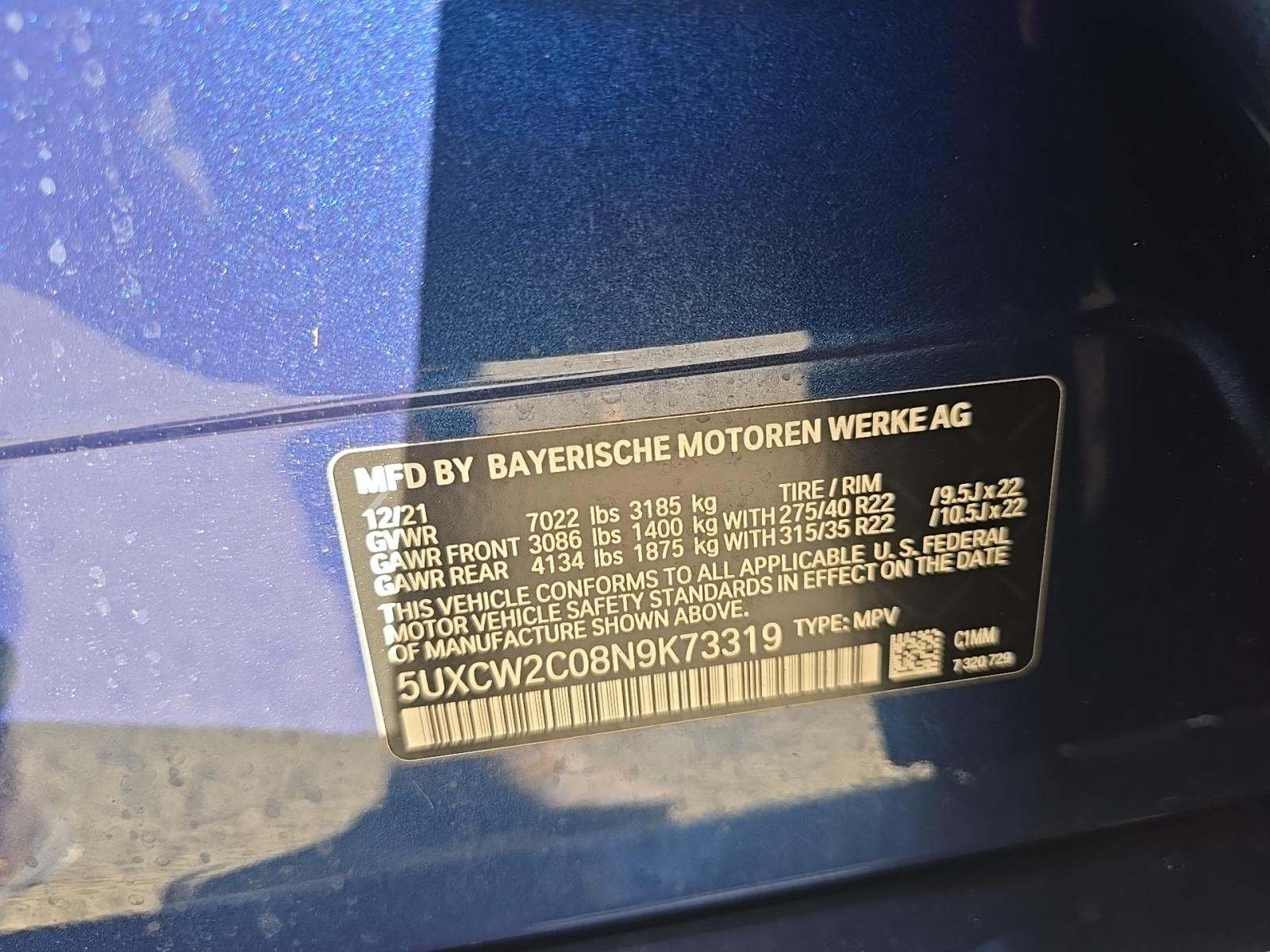 2022 BMW X7 xDrive40i AWD