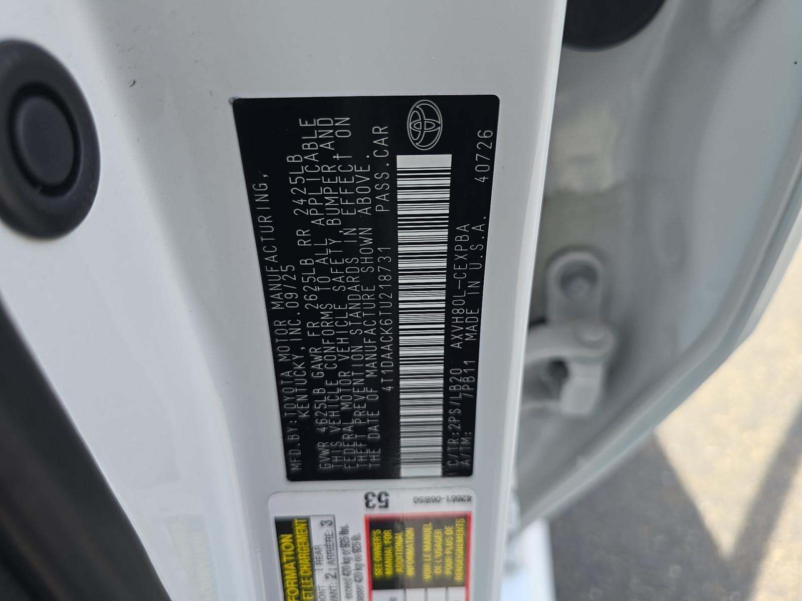 2026 Toyota Camry XSE FWD