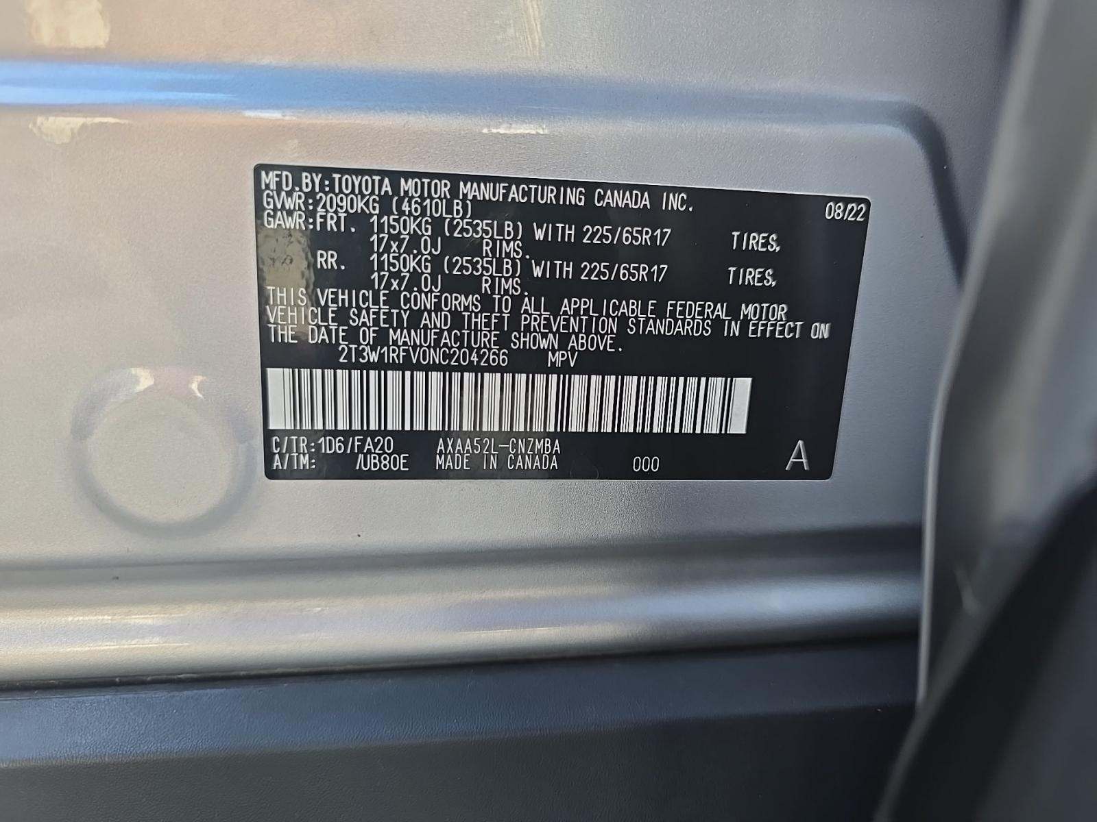 2022 Toyota RAV4 XLE FWD