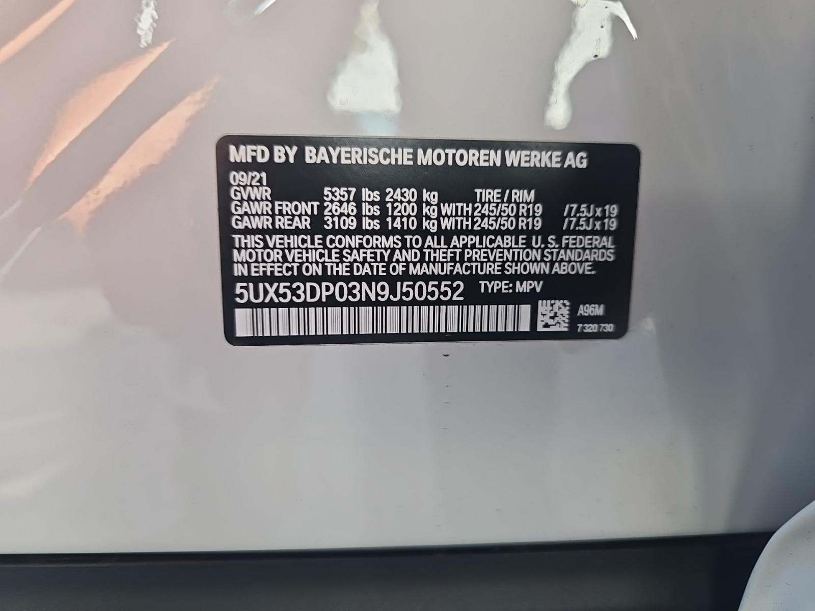 2022 BMW X3 xDrive30i AWD