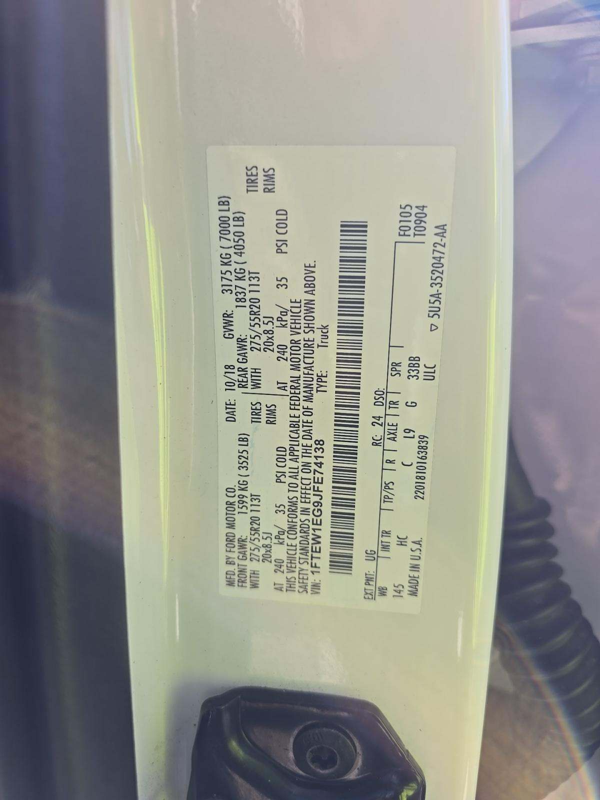 2018 Ford F-150 Lariat AWD