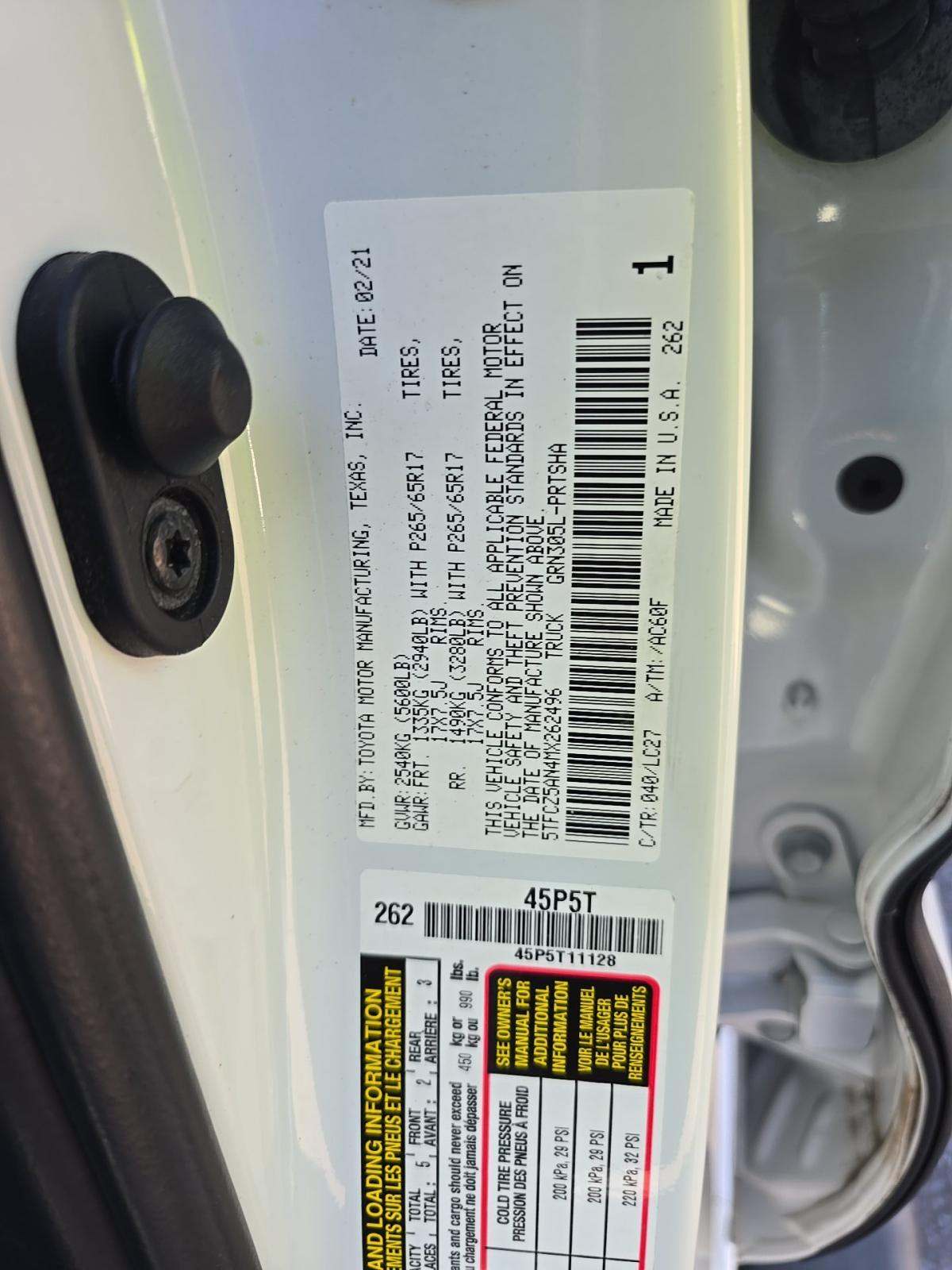 2021 Toyota Tacoma TRD Sport AWD