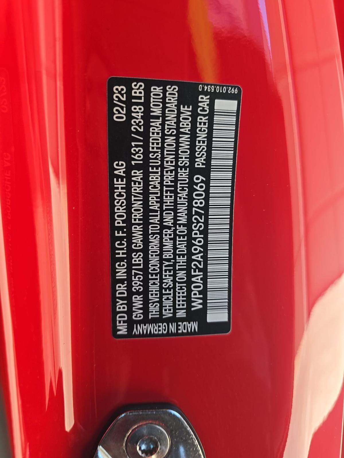 2023 Porsche 911 GT3 RS RWD