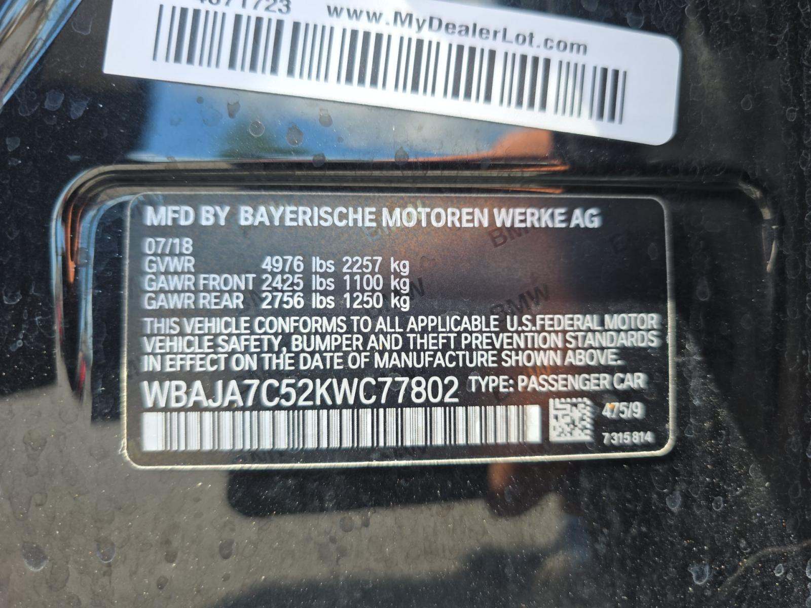 2019 BMW 5 Series 530i xDrive AWD