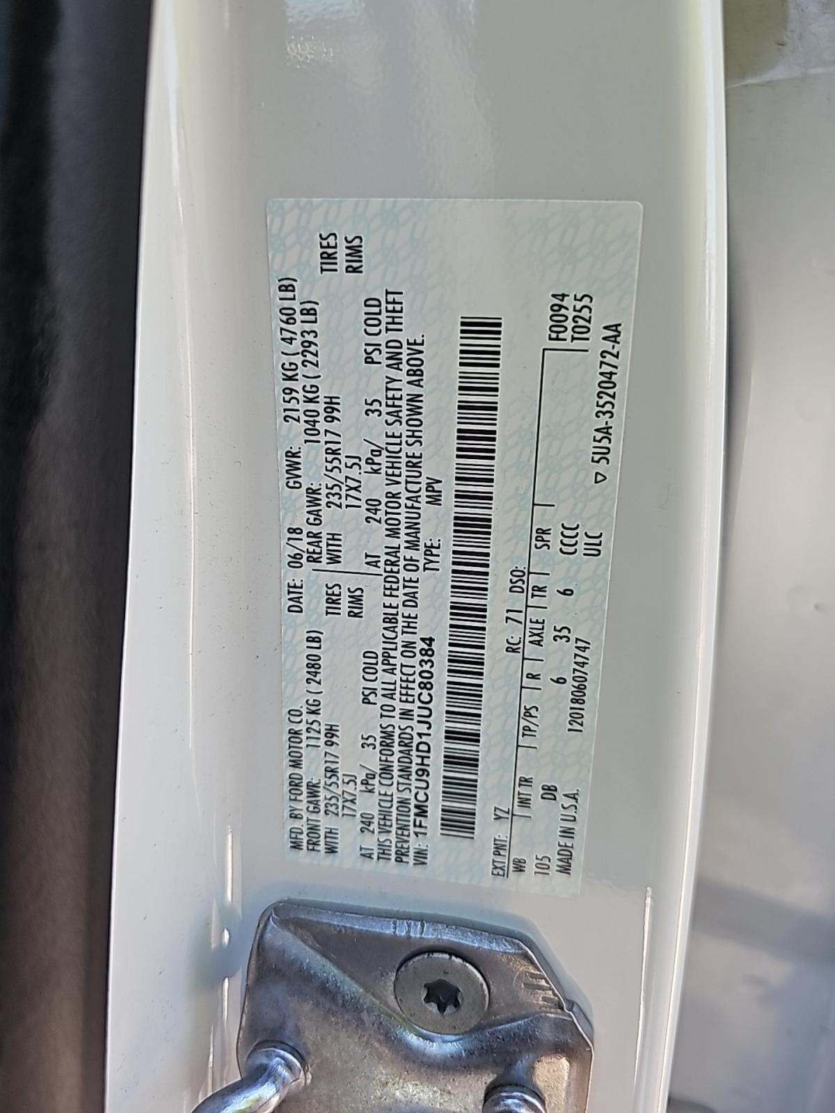 2018 Ford Escape SEL AWD