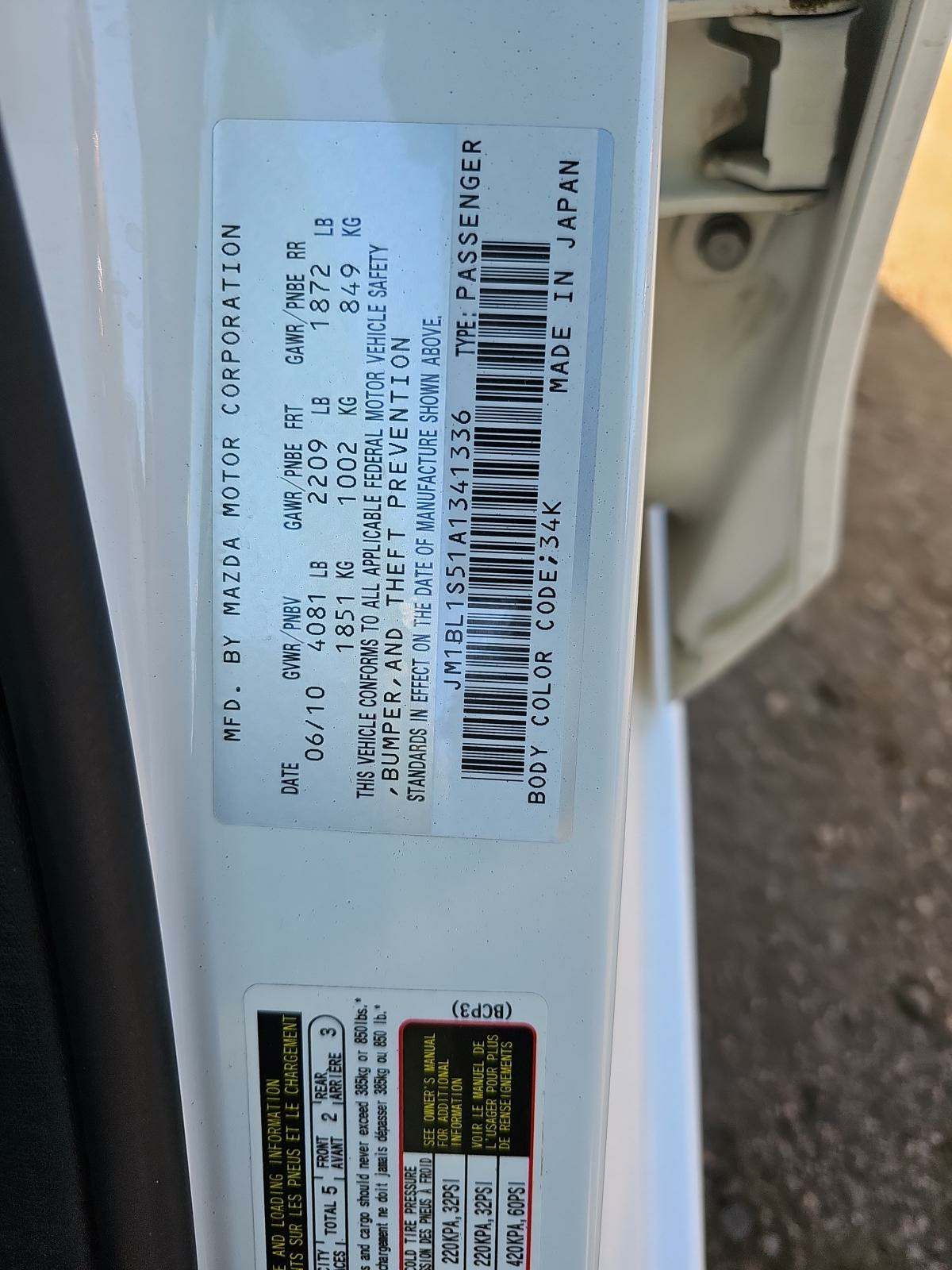 2010 MAZDA MAZDA3 s Sport FWD