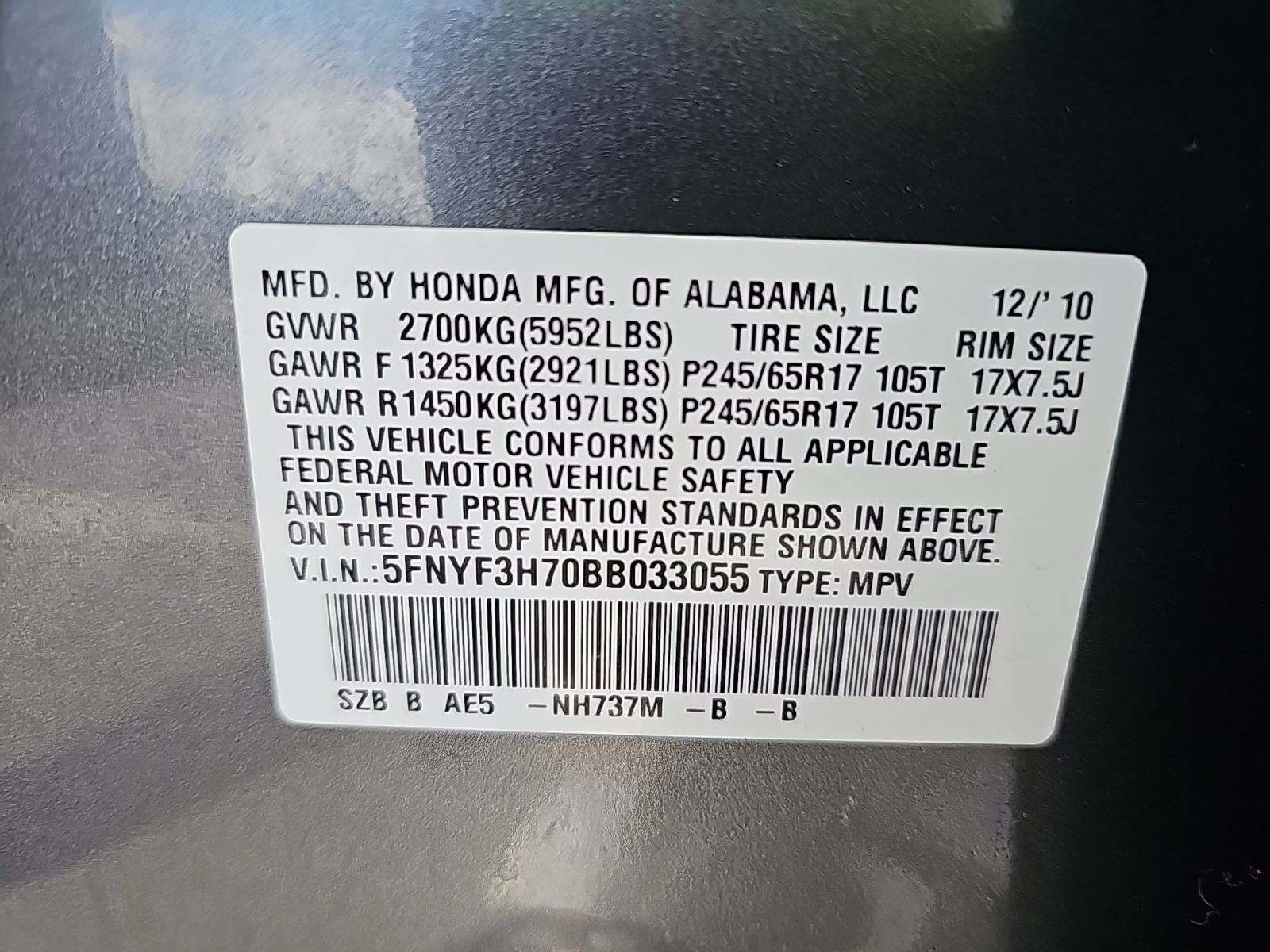 2011 Honda Pilot EX-L FWD