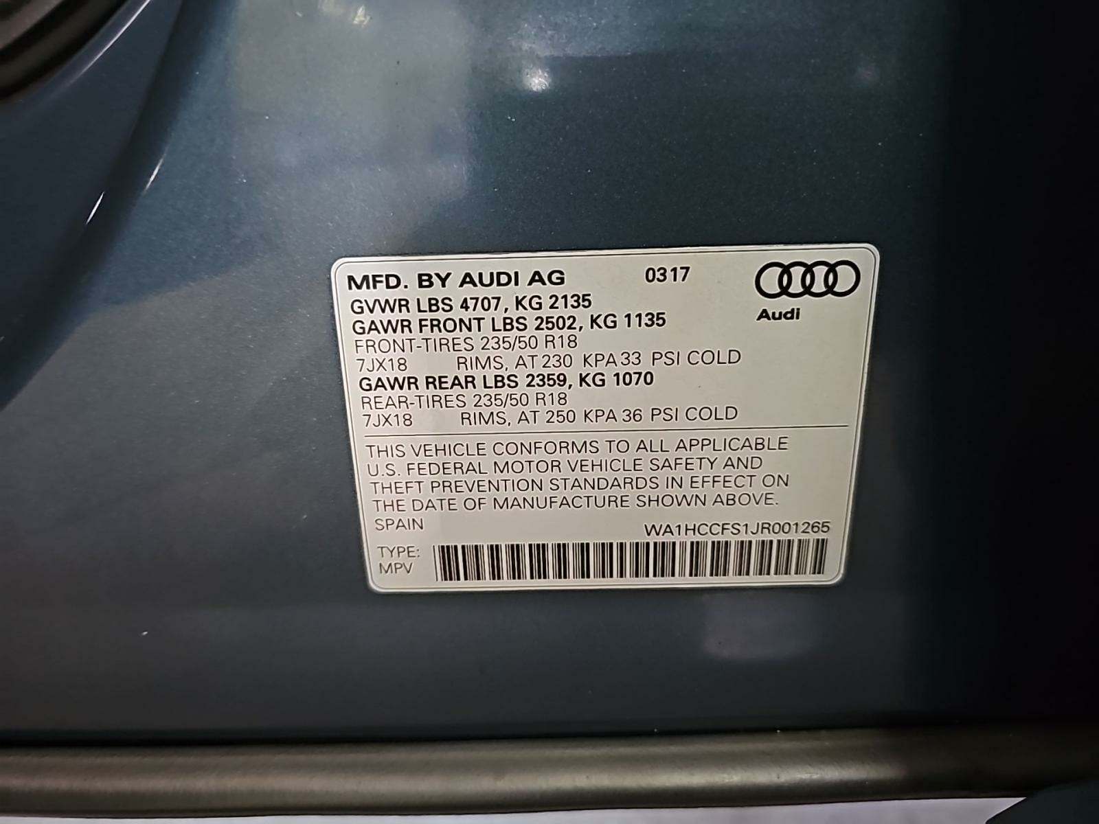 2018 Audi Q3 2.0T Premium Plus FWD