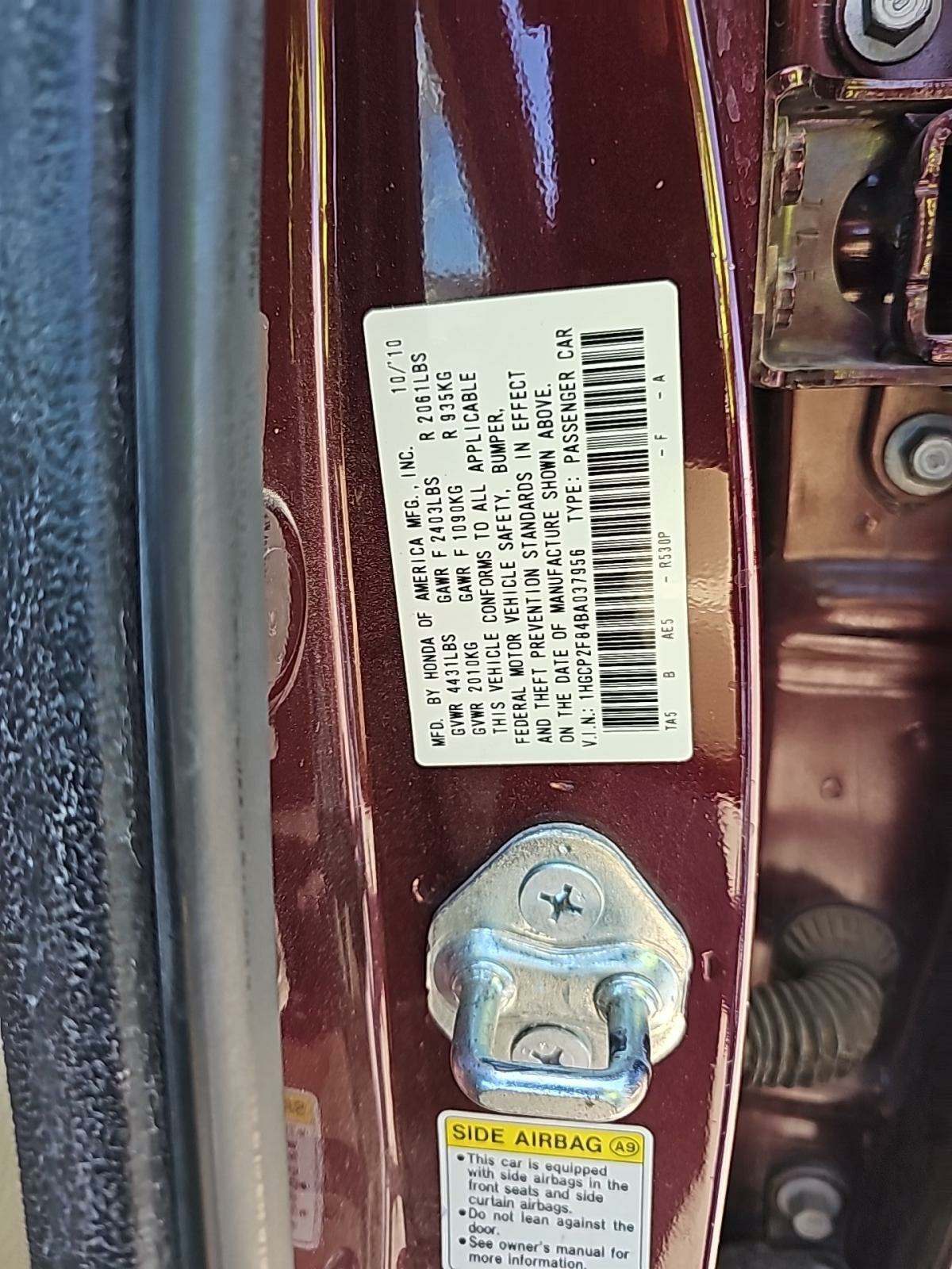 2011 Honda Accord Sedan EX-L FWD