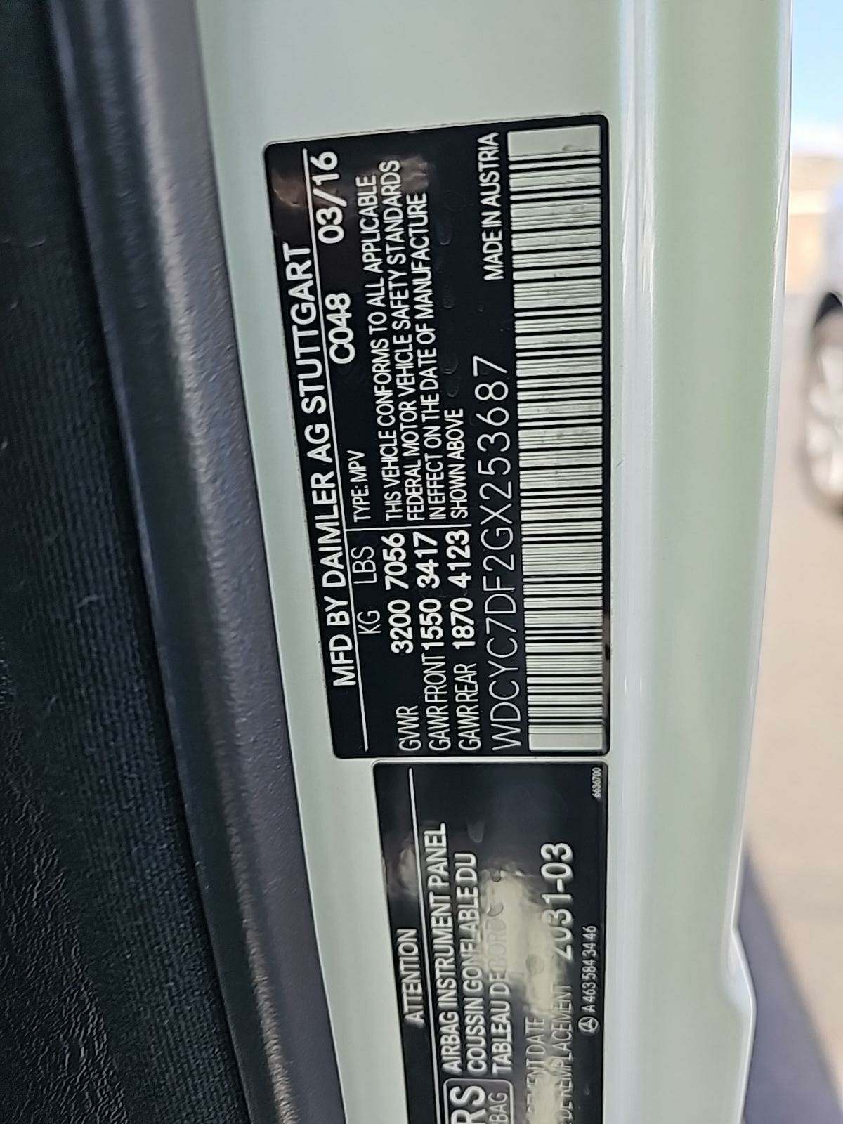 2016 Mercedes-Benz G-Class AMG G 63 AWD