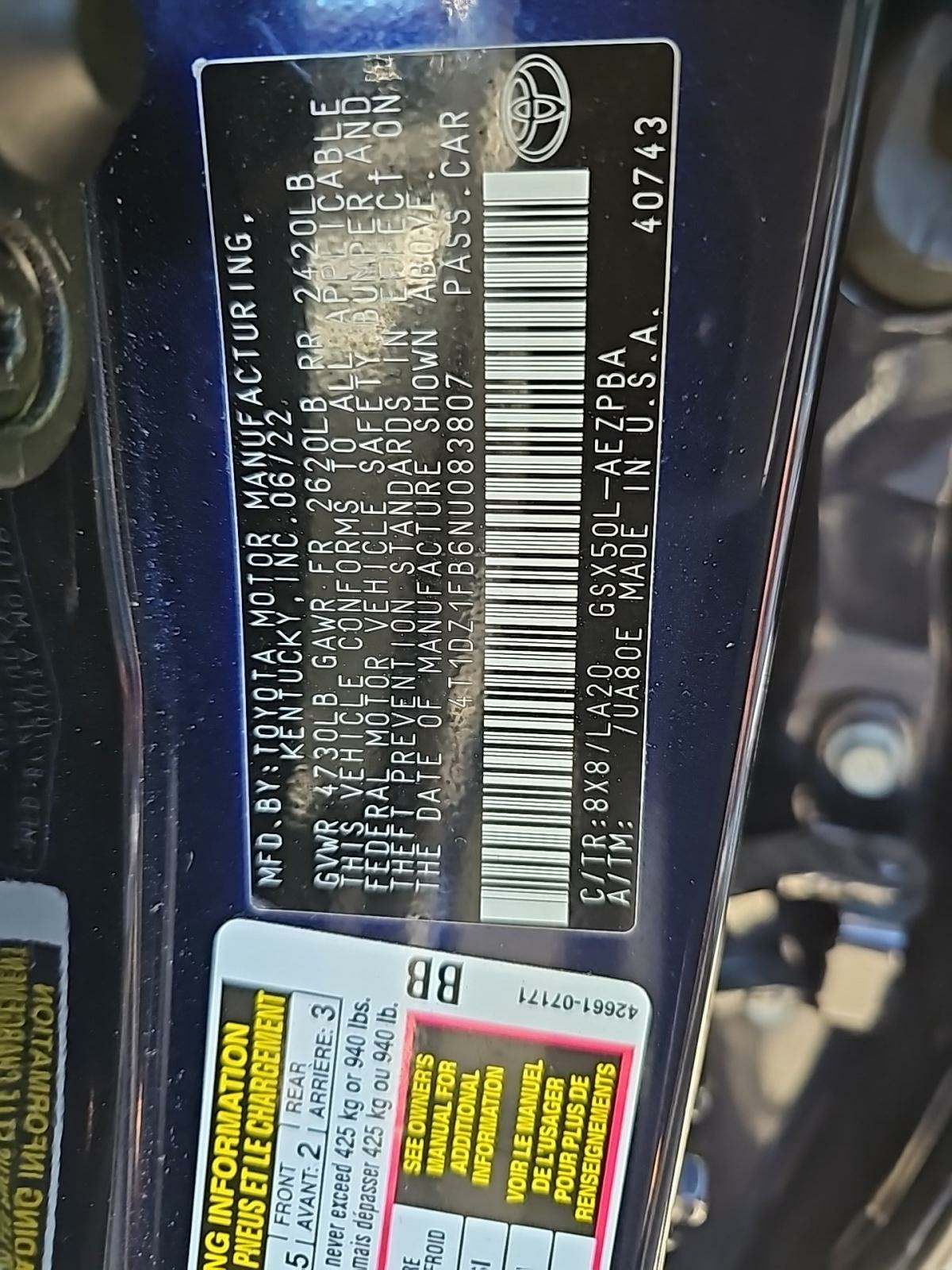 2022 Toyota Avalon Limited FWD