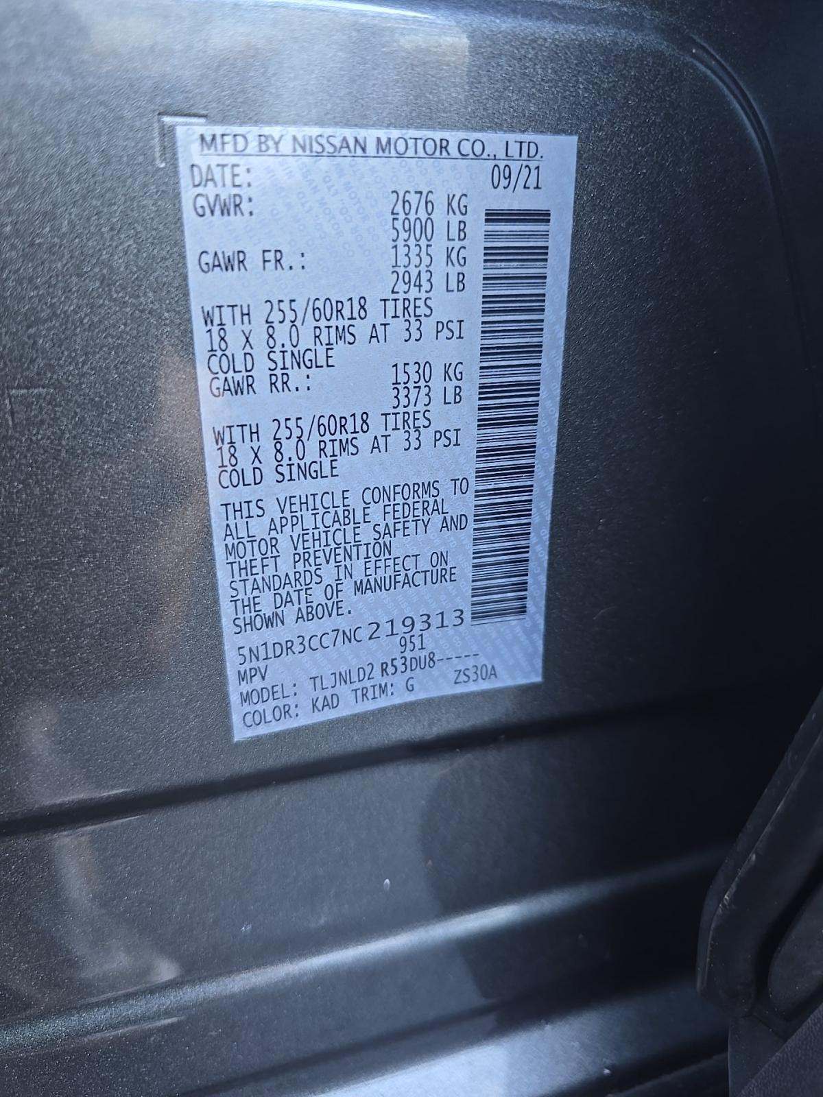 2022 Nissan Pathfinder SL AWD