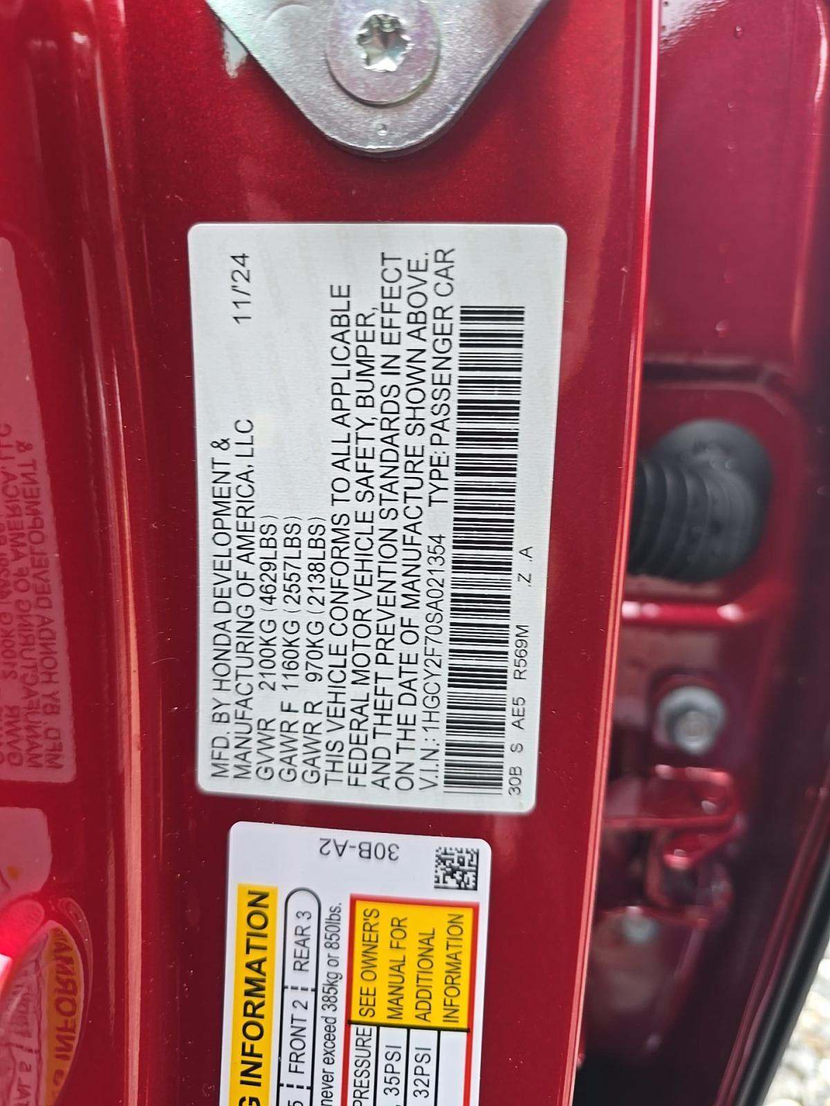 2025 Honda Accord Hybrid Sport-L FWD