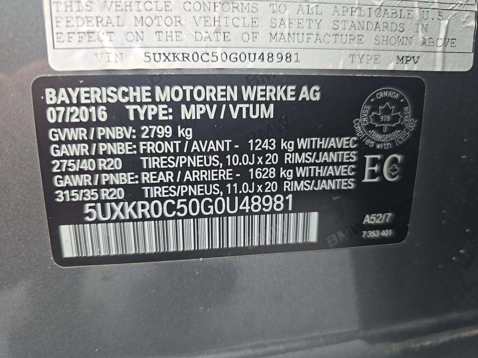2016 BMW X5 xDrive35i AWD