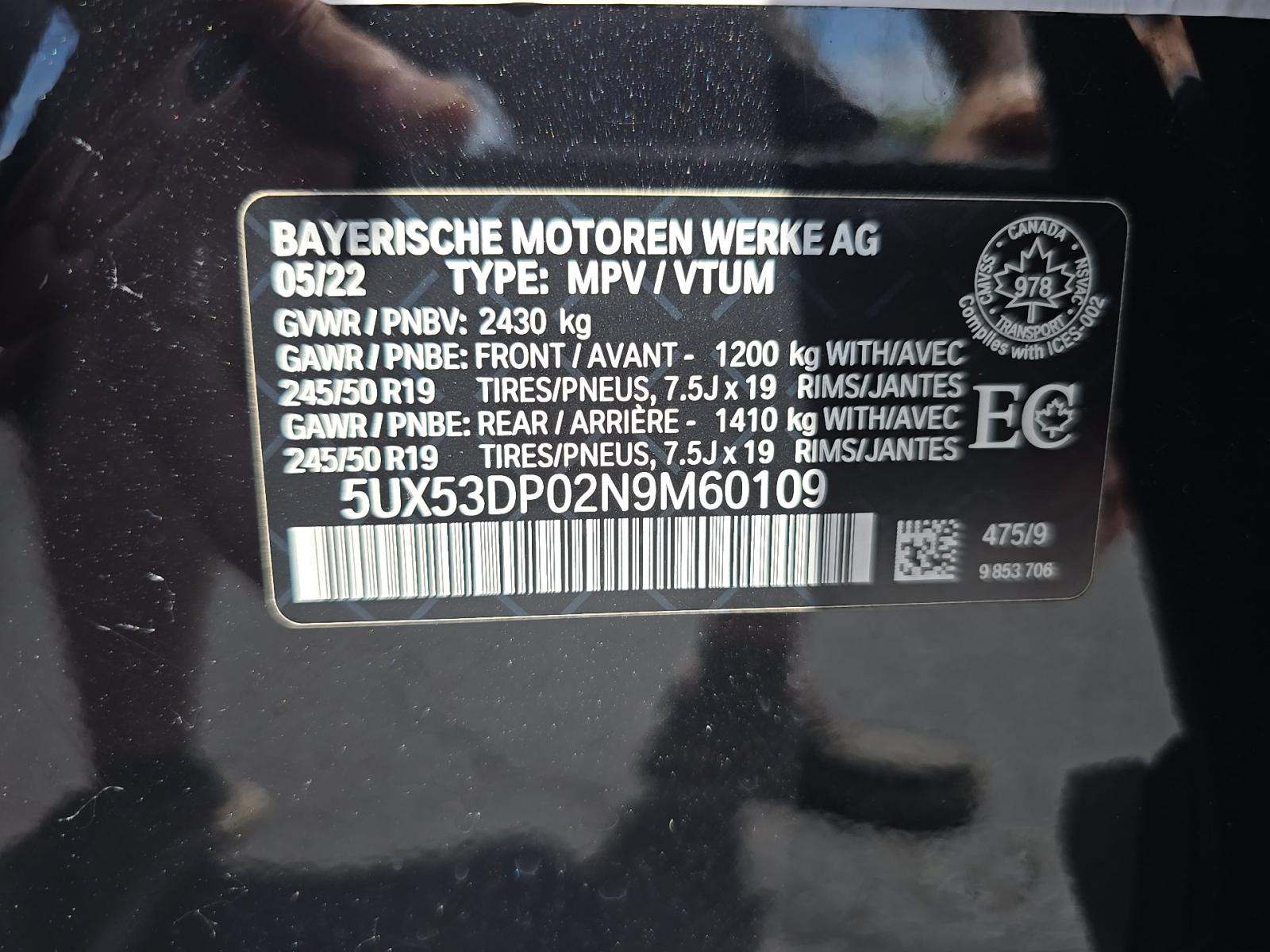 2022 BMW X3 xDrive30i AWD
