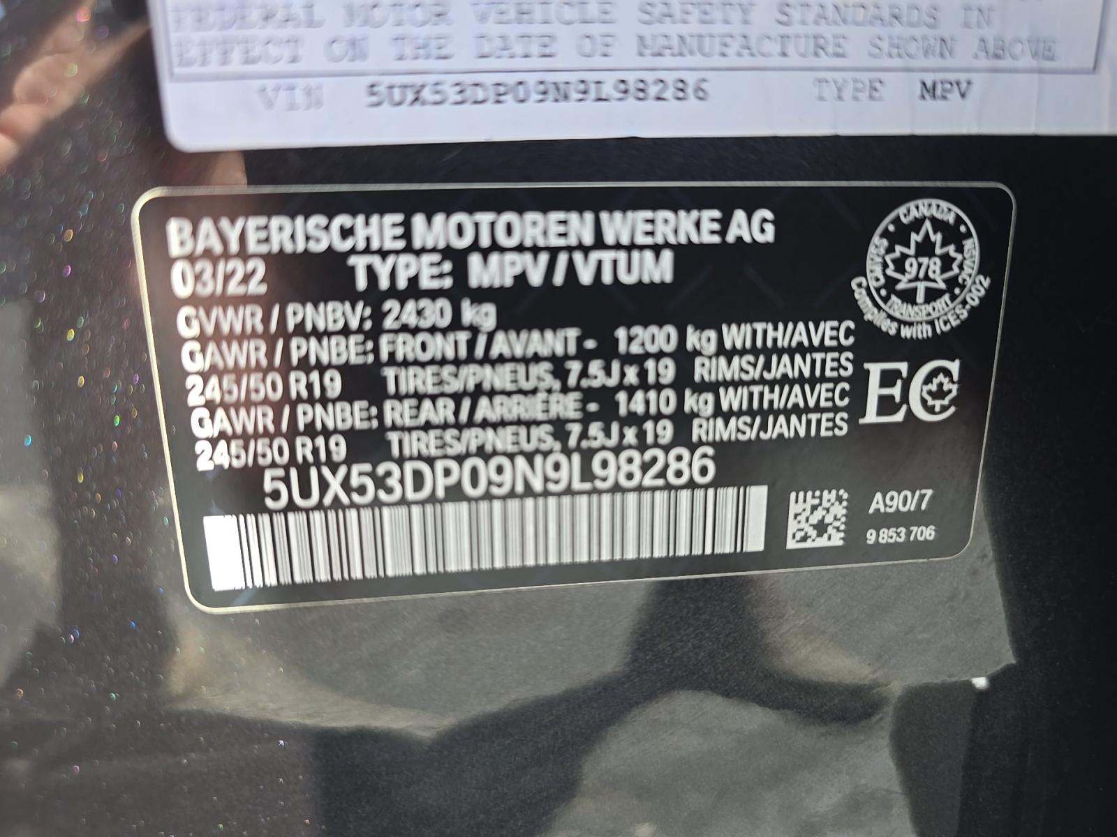 2022 BMW X3 xDrive30i AWD