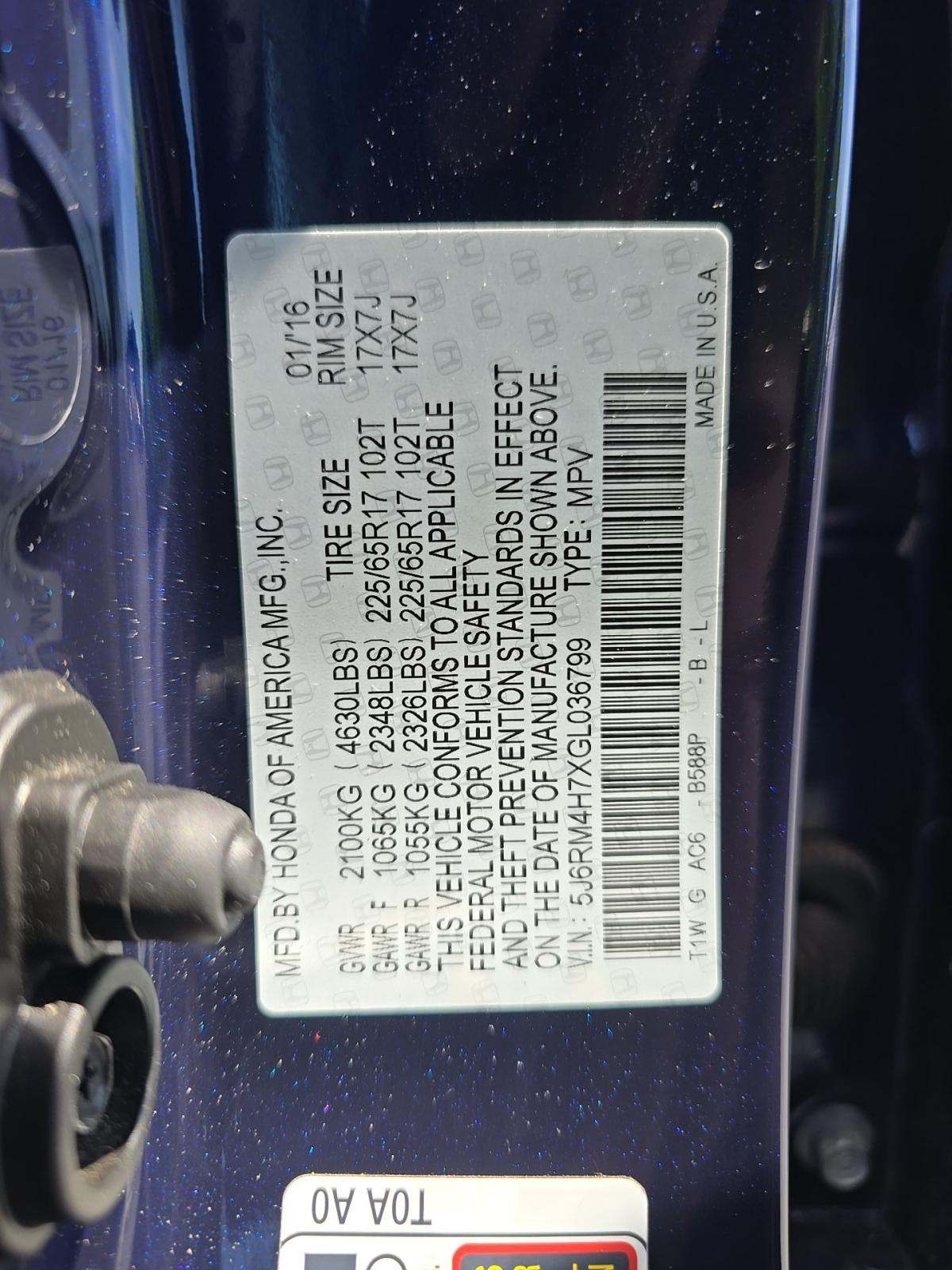2016 Honda CR-V EX-L AWD