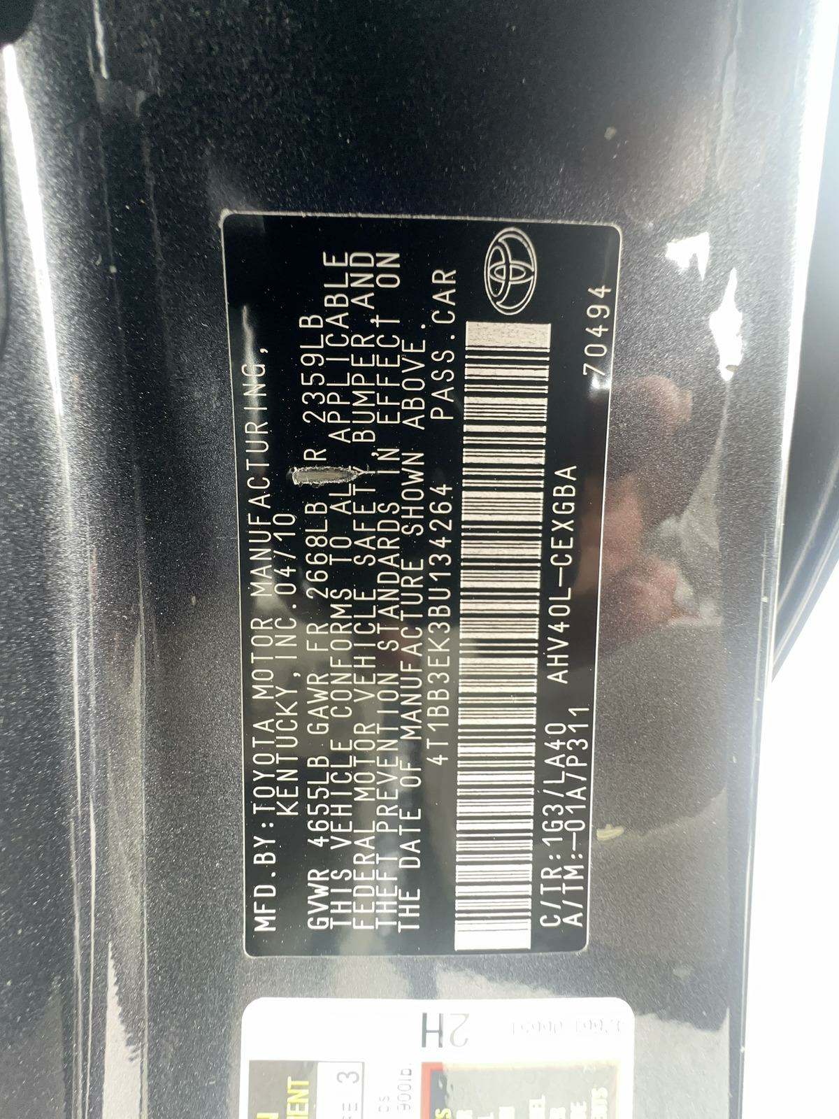 2011 Toyota Camry 4D SEDAN FWD