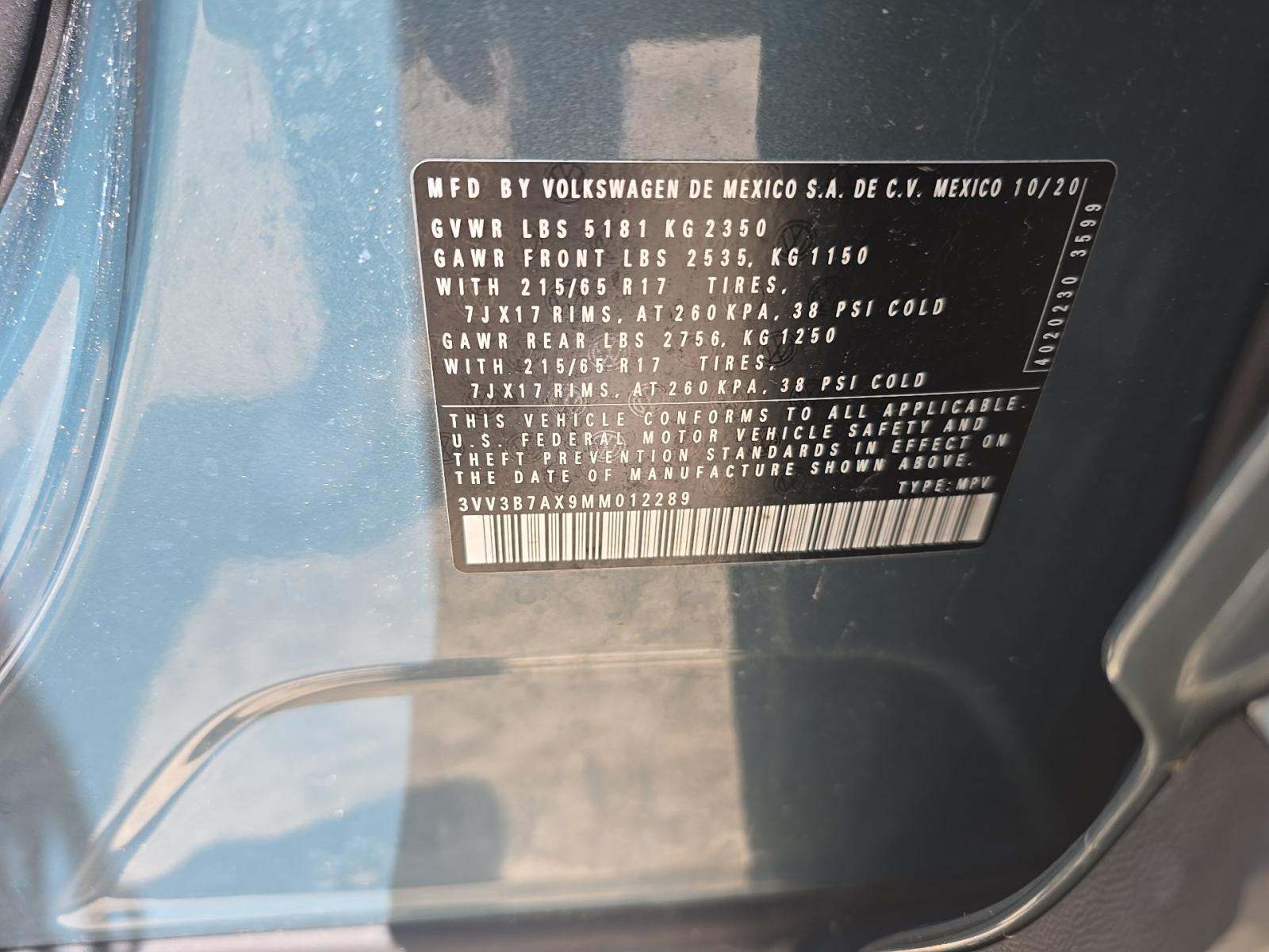 2021 Volkswagen Tiguan 2.0T SE FWD