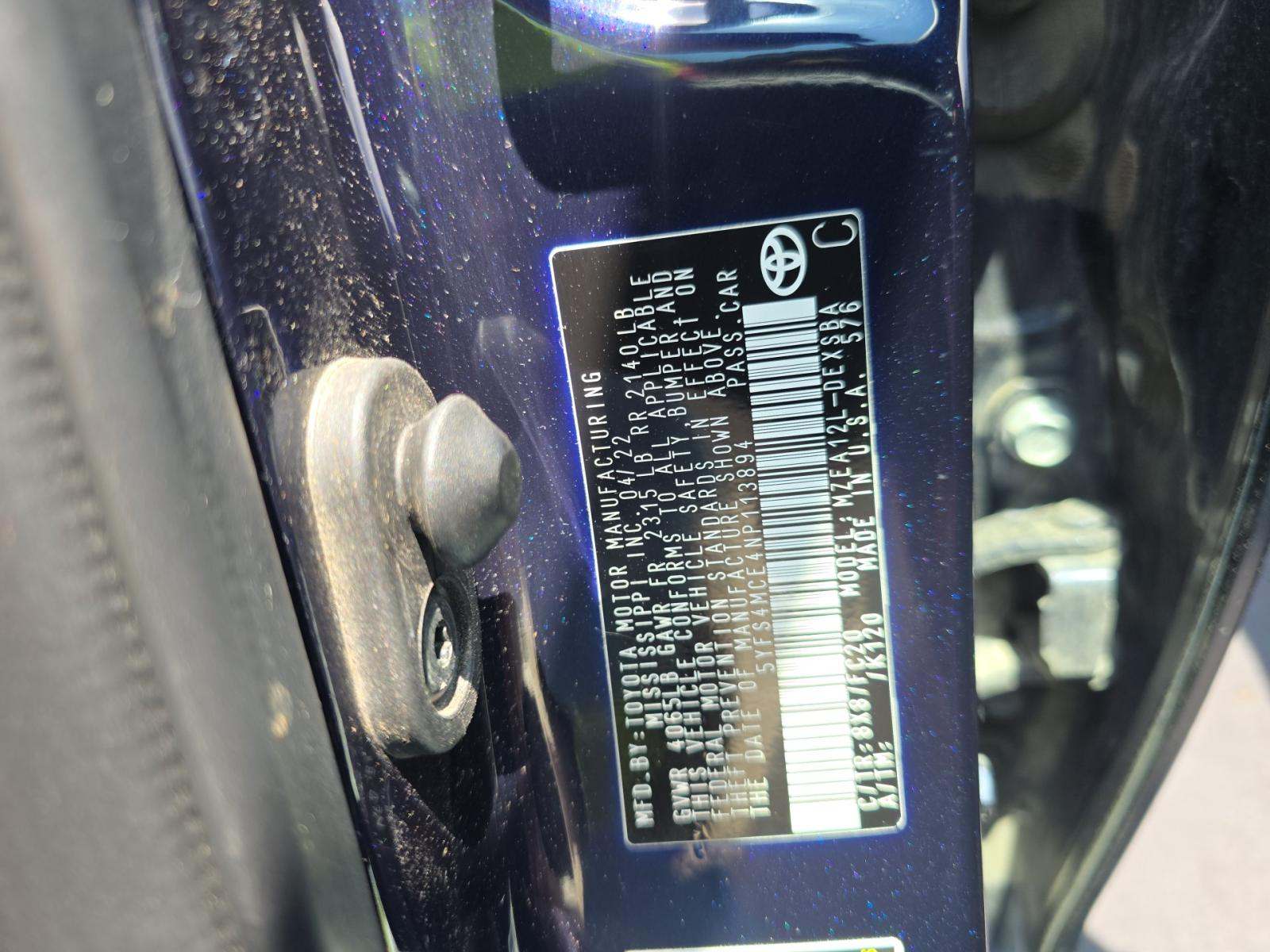 2022 Toyota Corolla SE FWD