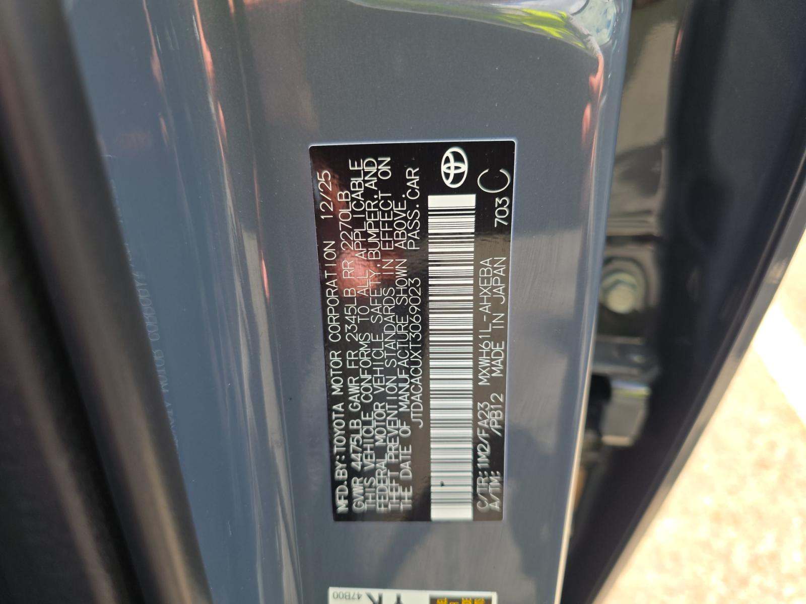 2026 Toyota Prius Plug-In Hybrid SE FWD
