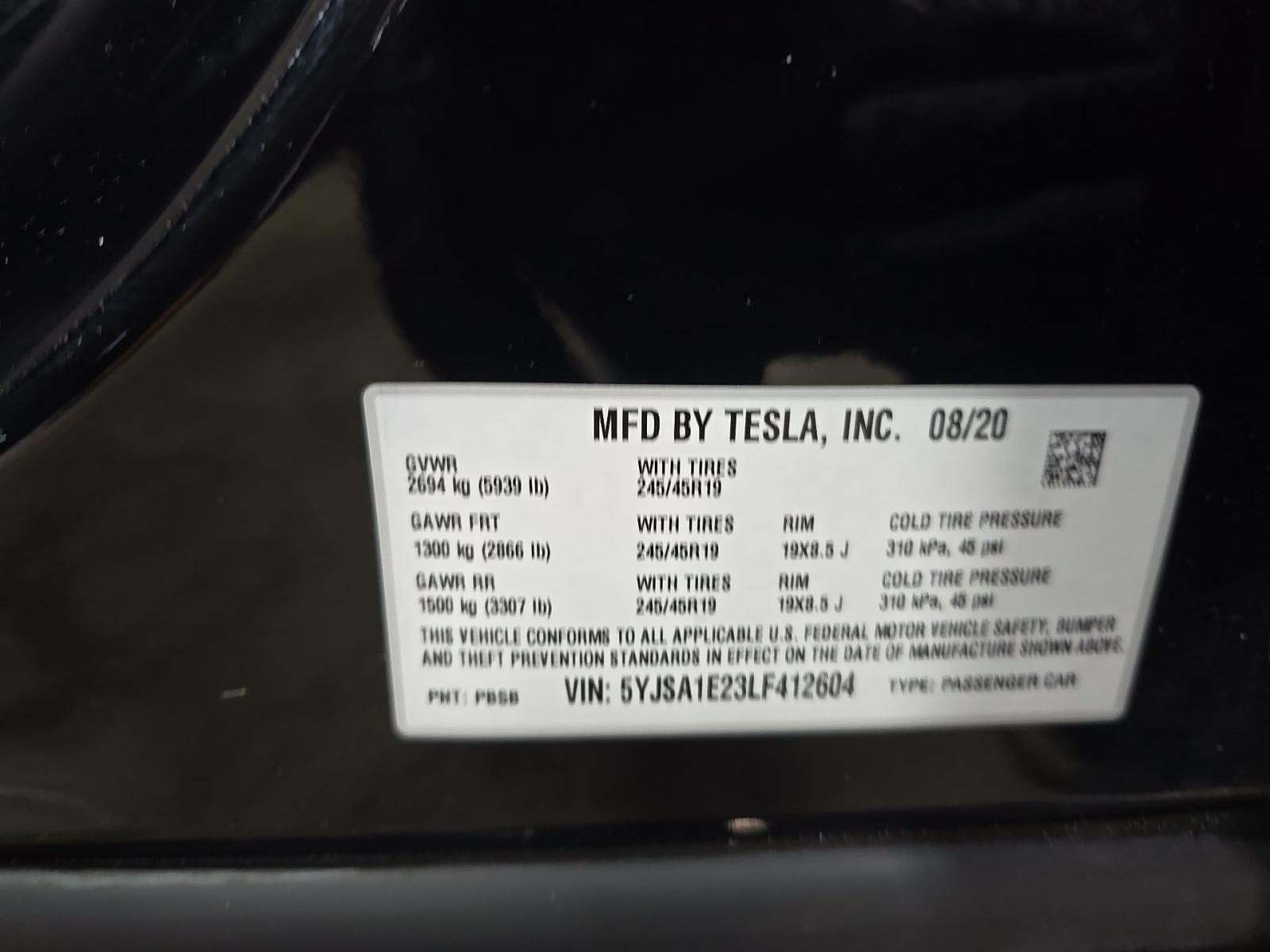 2020 Tesla Model S Long Range Plus AWD