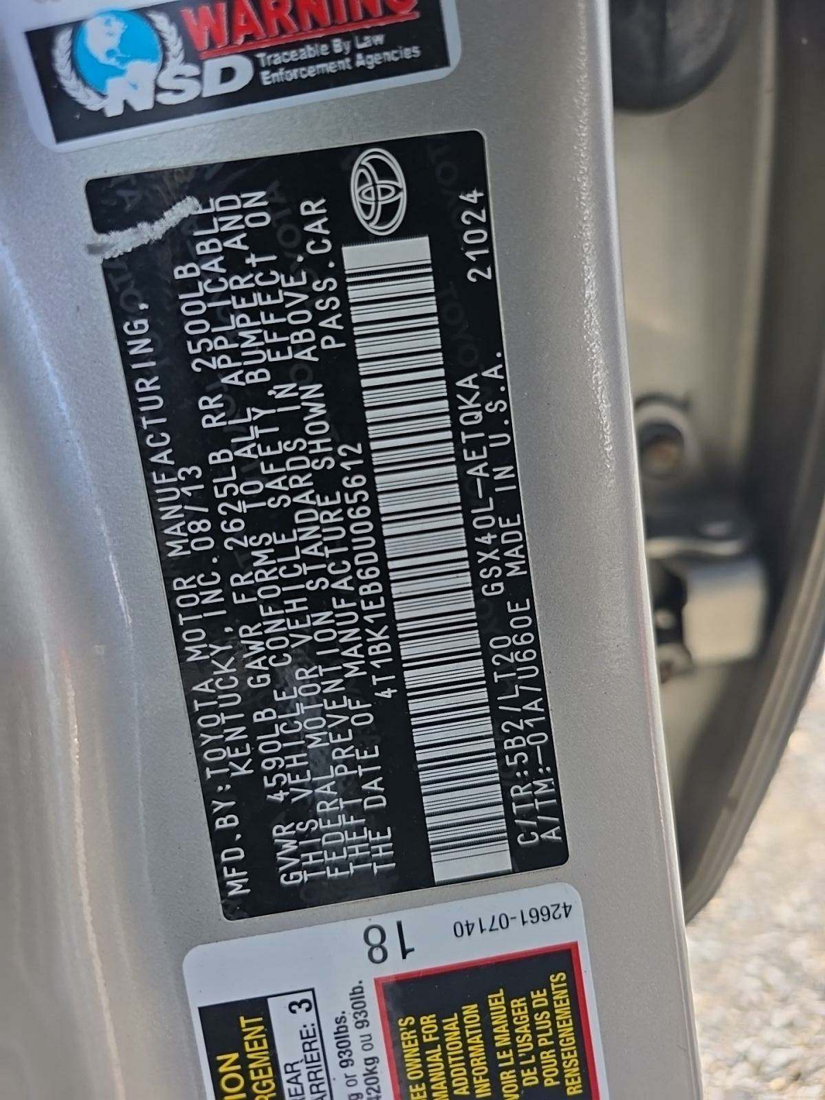 2013 Toyota Avalon XLE Touring FWD