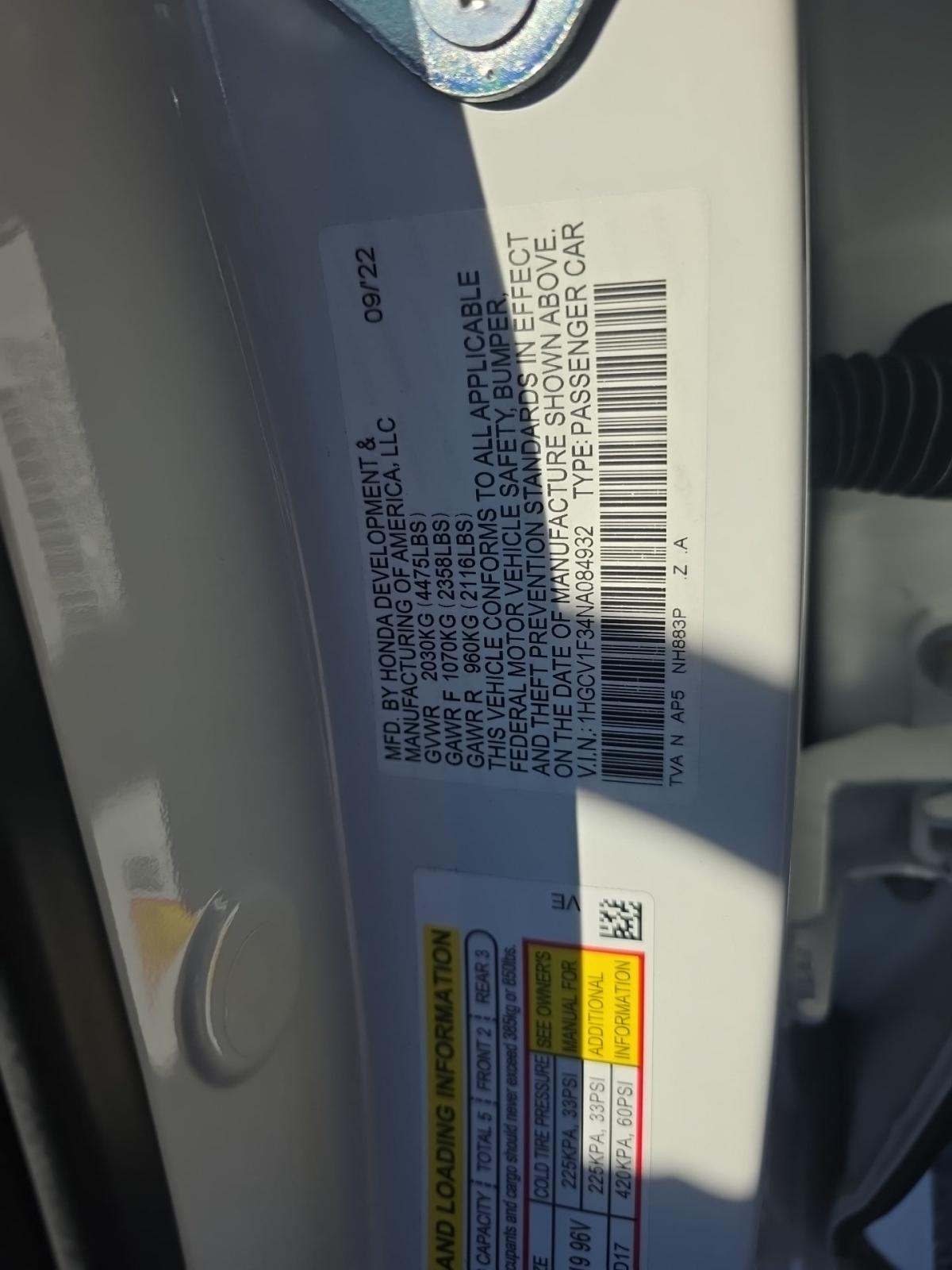 2022 Honda Accord Sport FWD