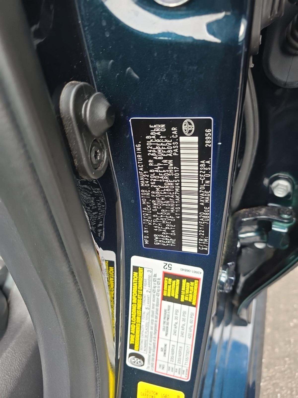 2021 Toyota Camry SE FWD