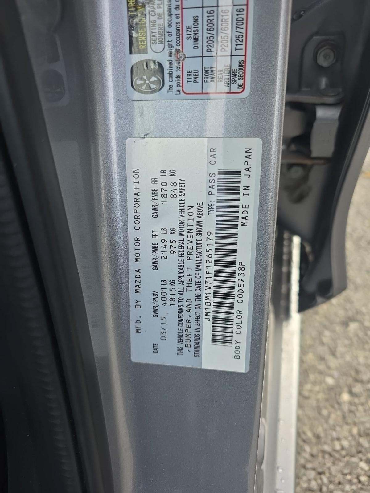 2015 MAZDA MAZDA3 i Touring FWD