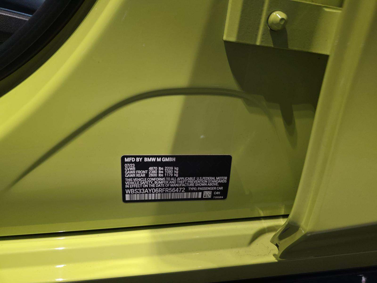 2024 BMW M3 Competition RWD