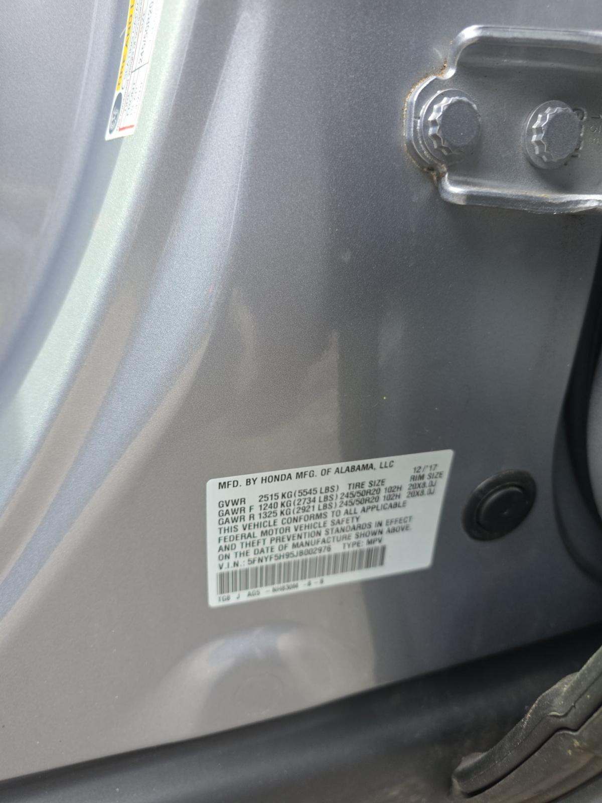 2018 Honda Pilot Touring FWD