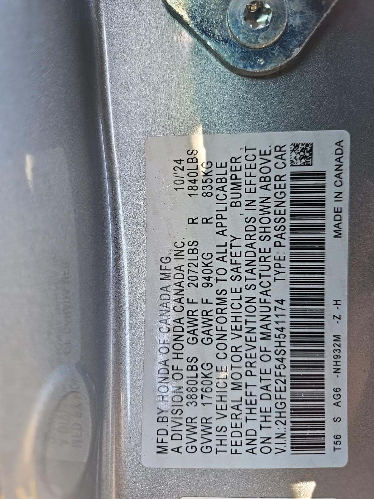 2025 Honda Civic Sport FWD