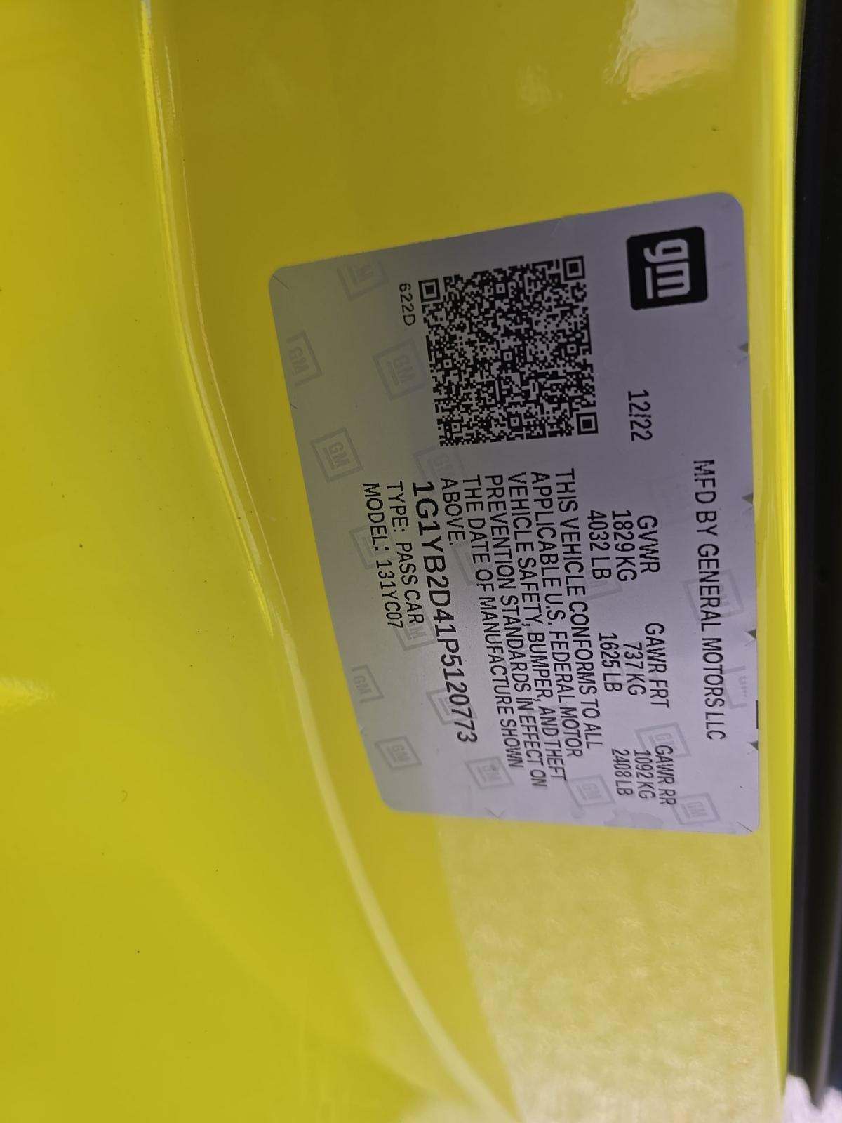 2023 Chevrolet Corvette Stingray RWD