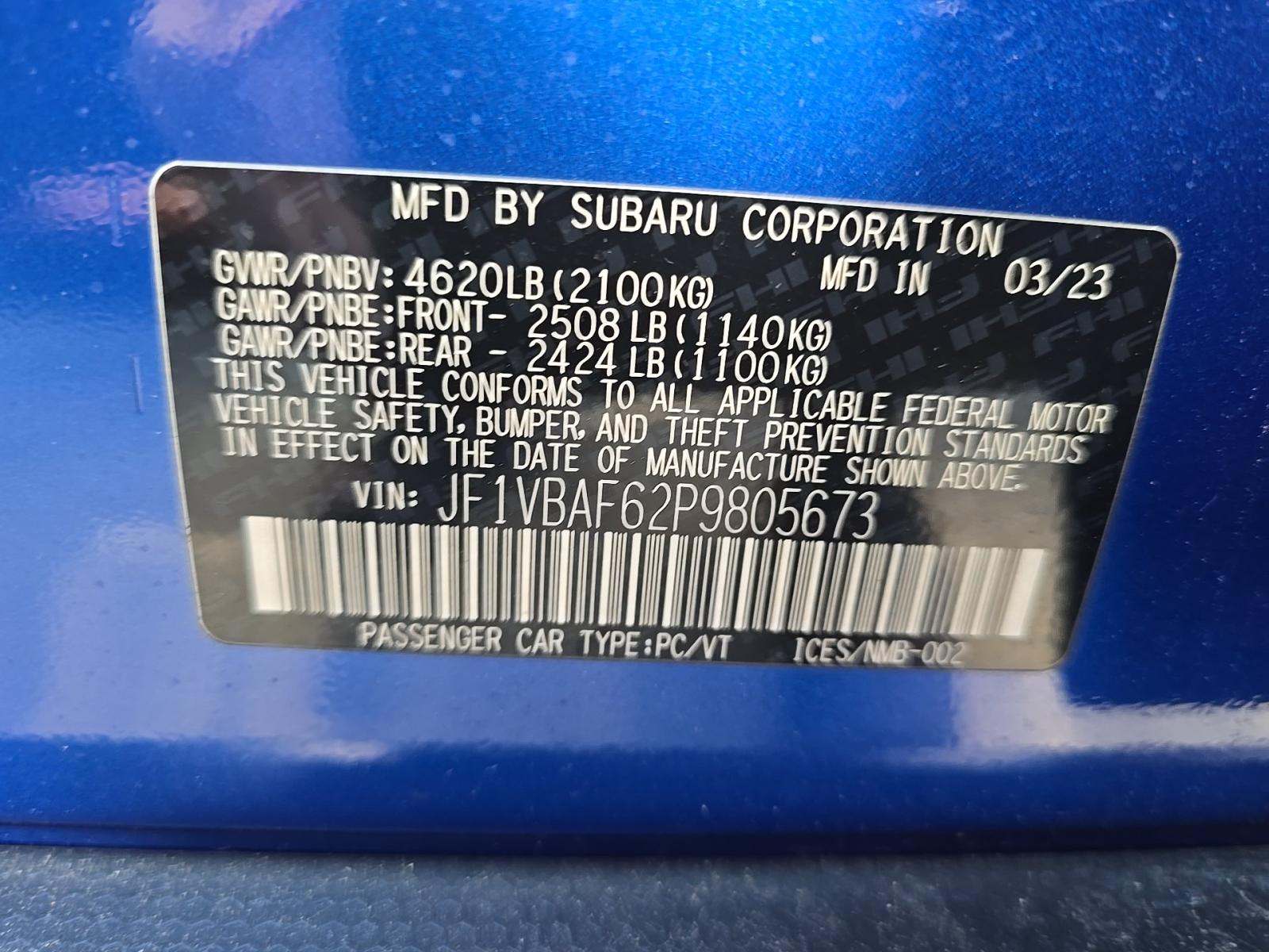 2023 Subaru WRX Premium AWD